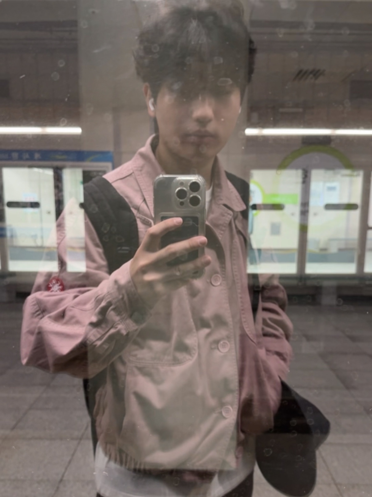 Cav Empt Cutting Button Up Jacket Pink - 25SS, Cav Empt Shade Cap Charcoal - 25SS 착용 스타일 - 2