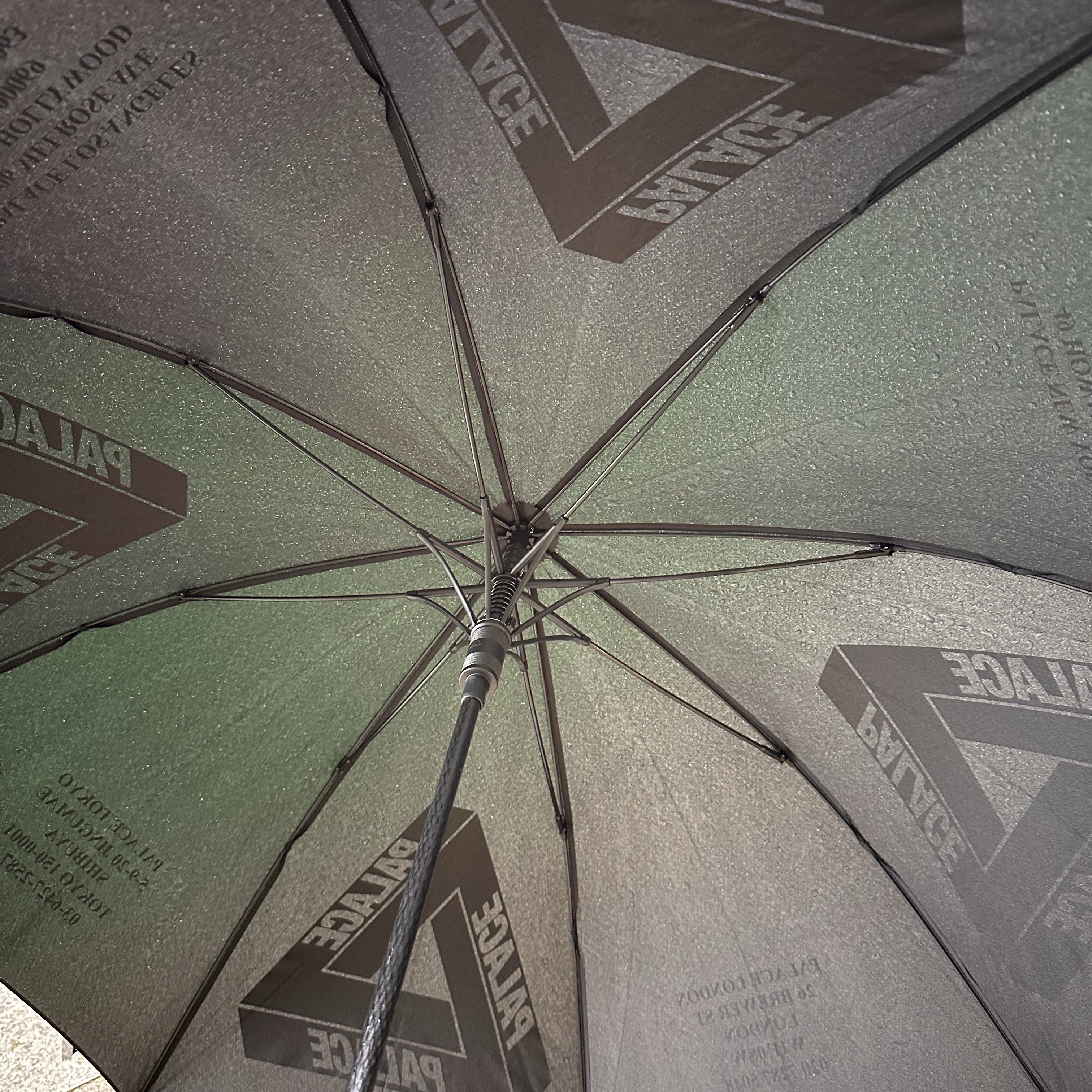 Palace Shop Umbrella Black - 22FW 착용 스타일