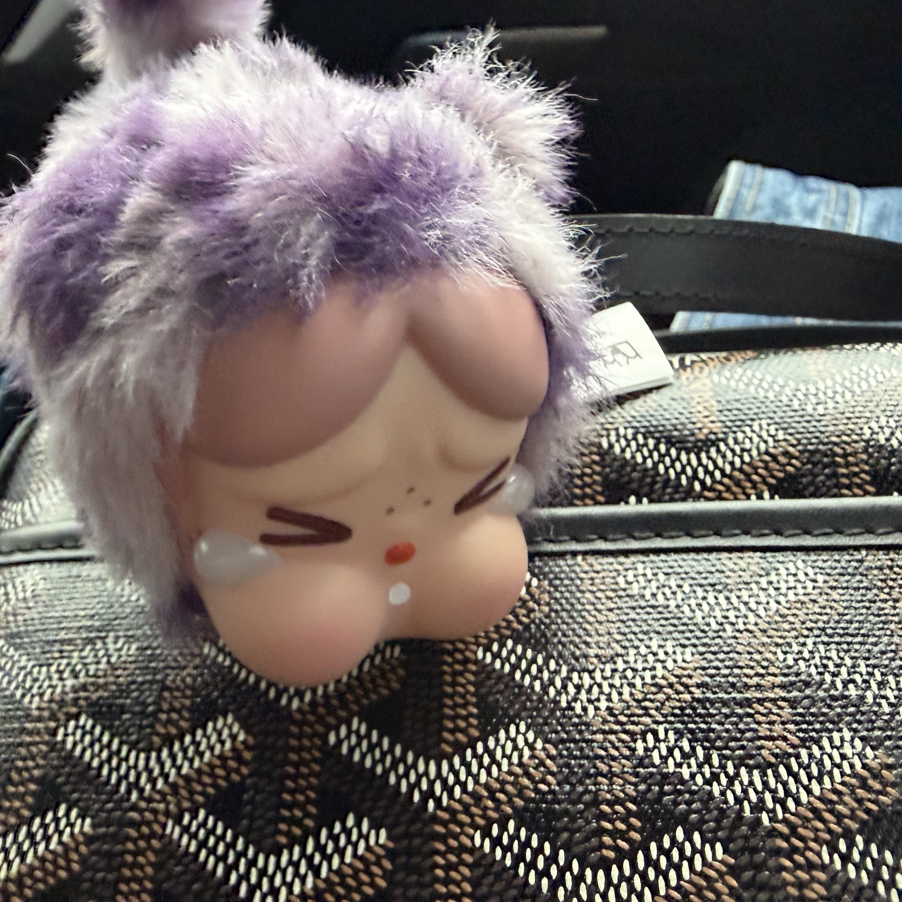 Pop Mart Crybaby Wild But Cutie Series Vinyl Plush Pendant Neon Cutie (Opened Case) 착용 스타일 - 2