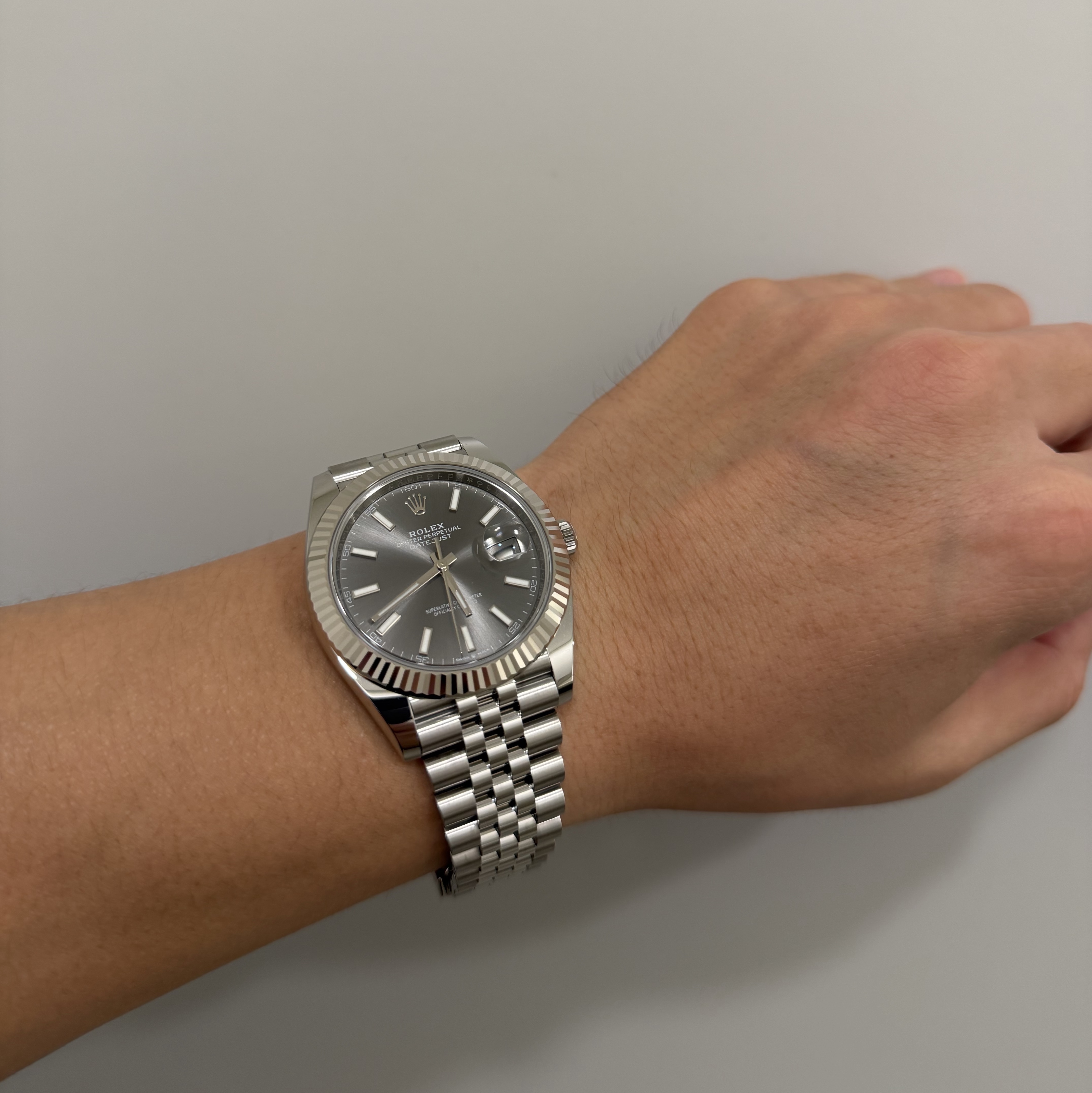 Rolex Datejust 41mm 126334 Slate Jubilee 착용 스타일 - 1
