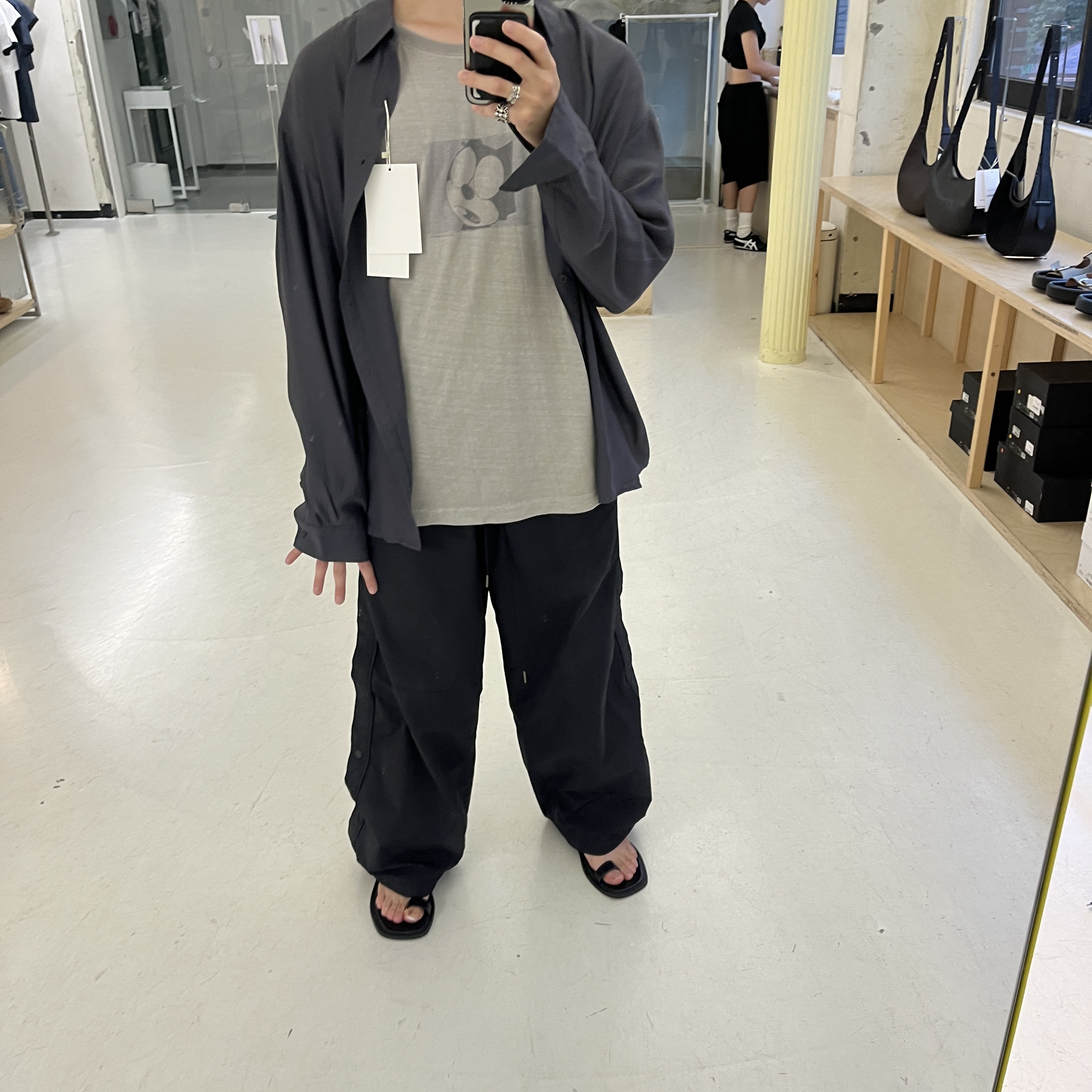 [프리오더] Polyteru Ring Sandal 3.0 Black (Brown Sole) 착용 스타일