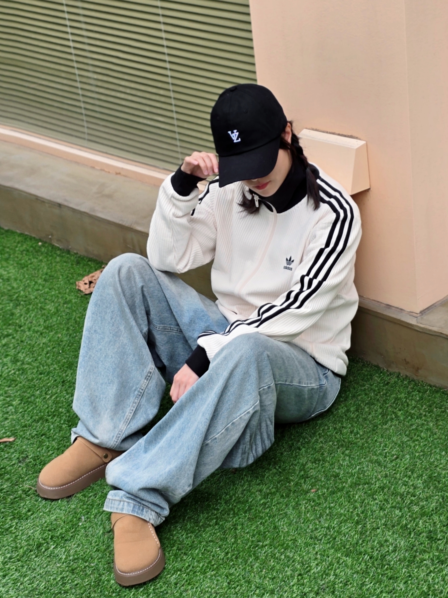 Adidas Waffle Beckenbauer Track Top Wonder White - KR Sizing 착용 스타일