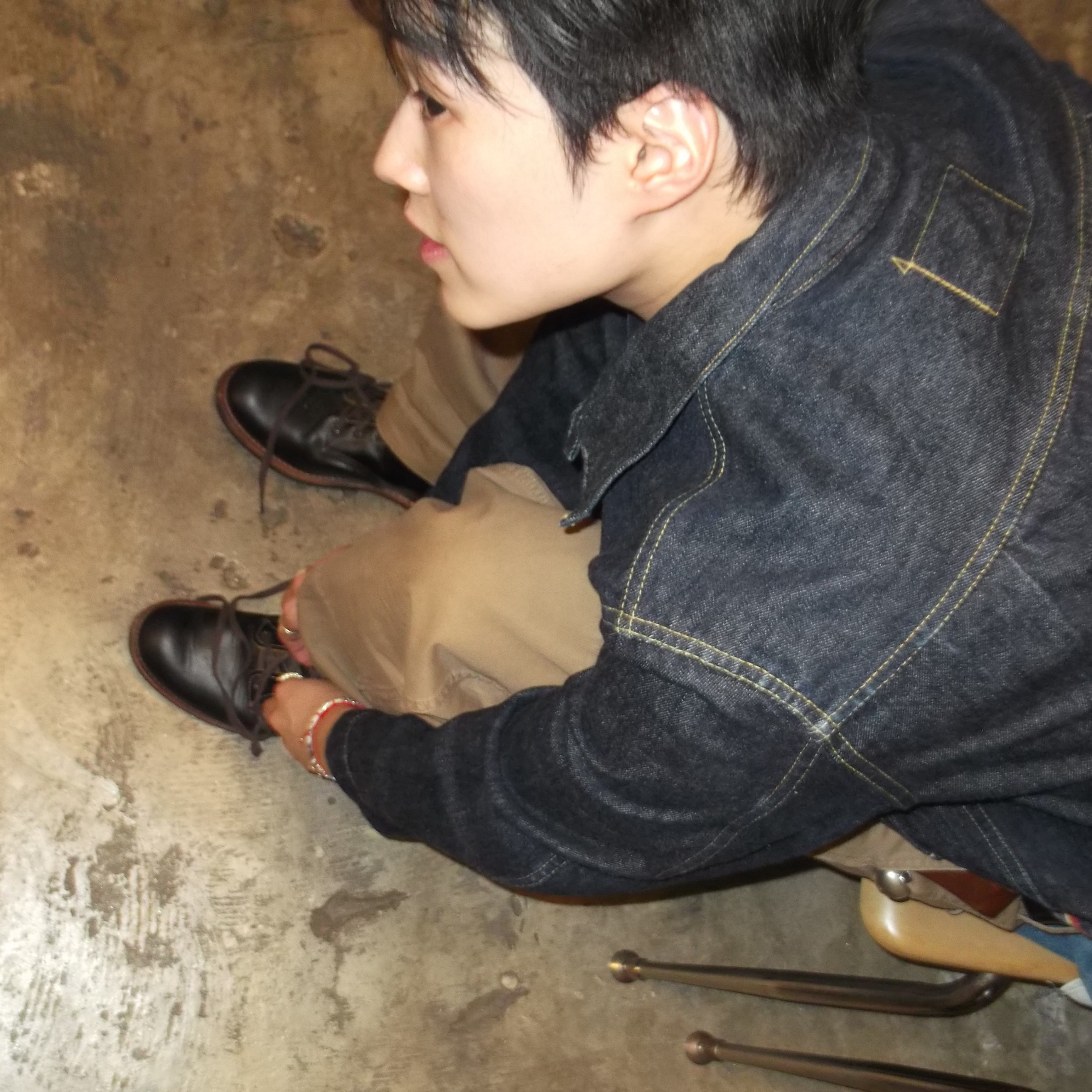 Buzz Rickson's World War II Denim Blouse One Wash, Red Wing  Beckman Flatbox 9060 Black Klondike - D 착용 스타일 - 4