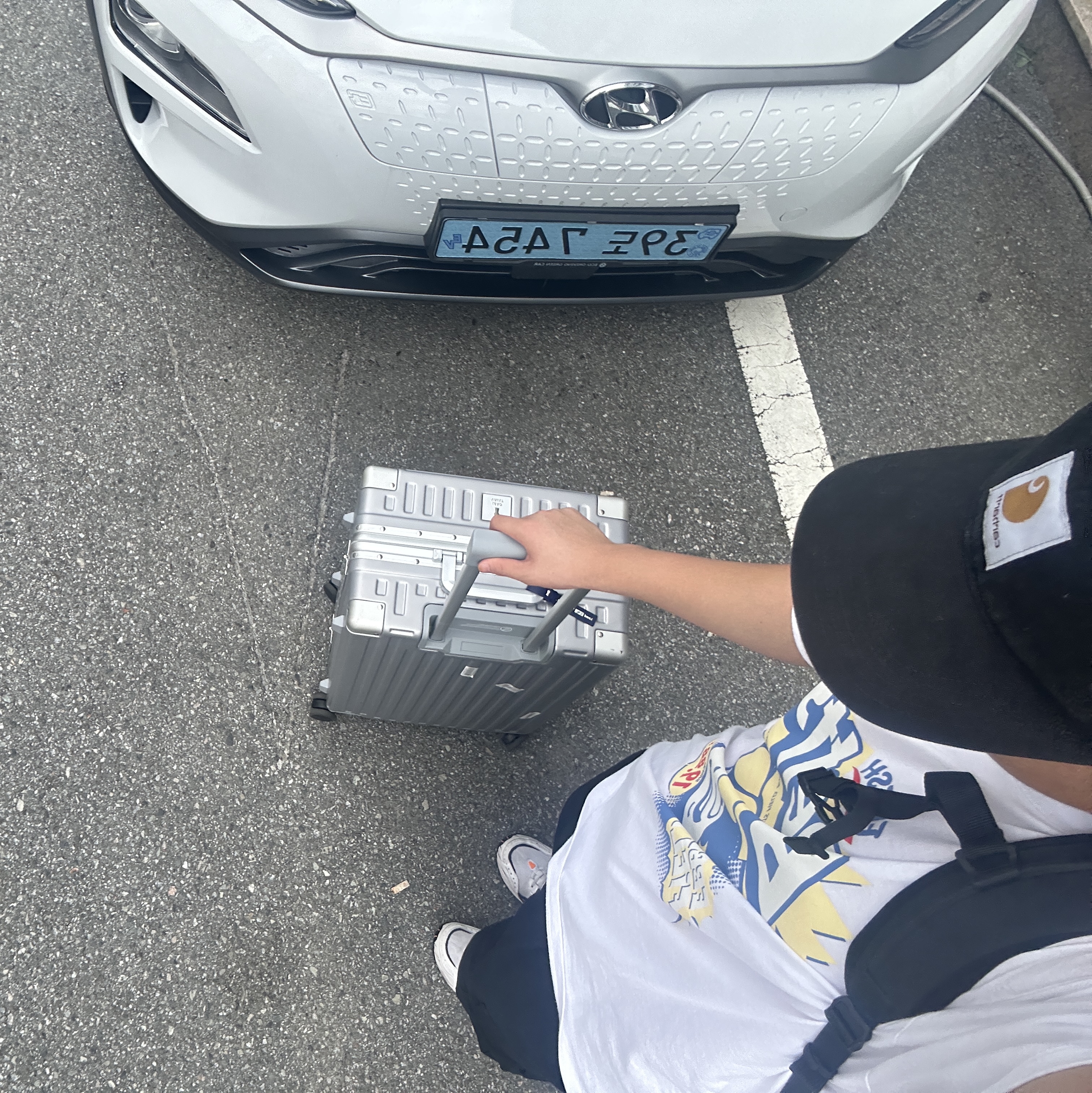 LEAD VAULT Quady Suitcase 24Inch Silver, Asics Gel-1090 White Midnight 착용 스타일