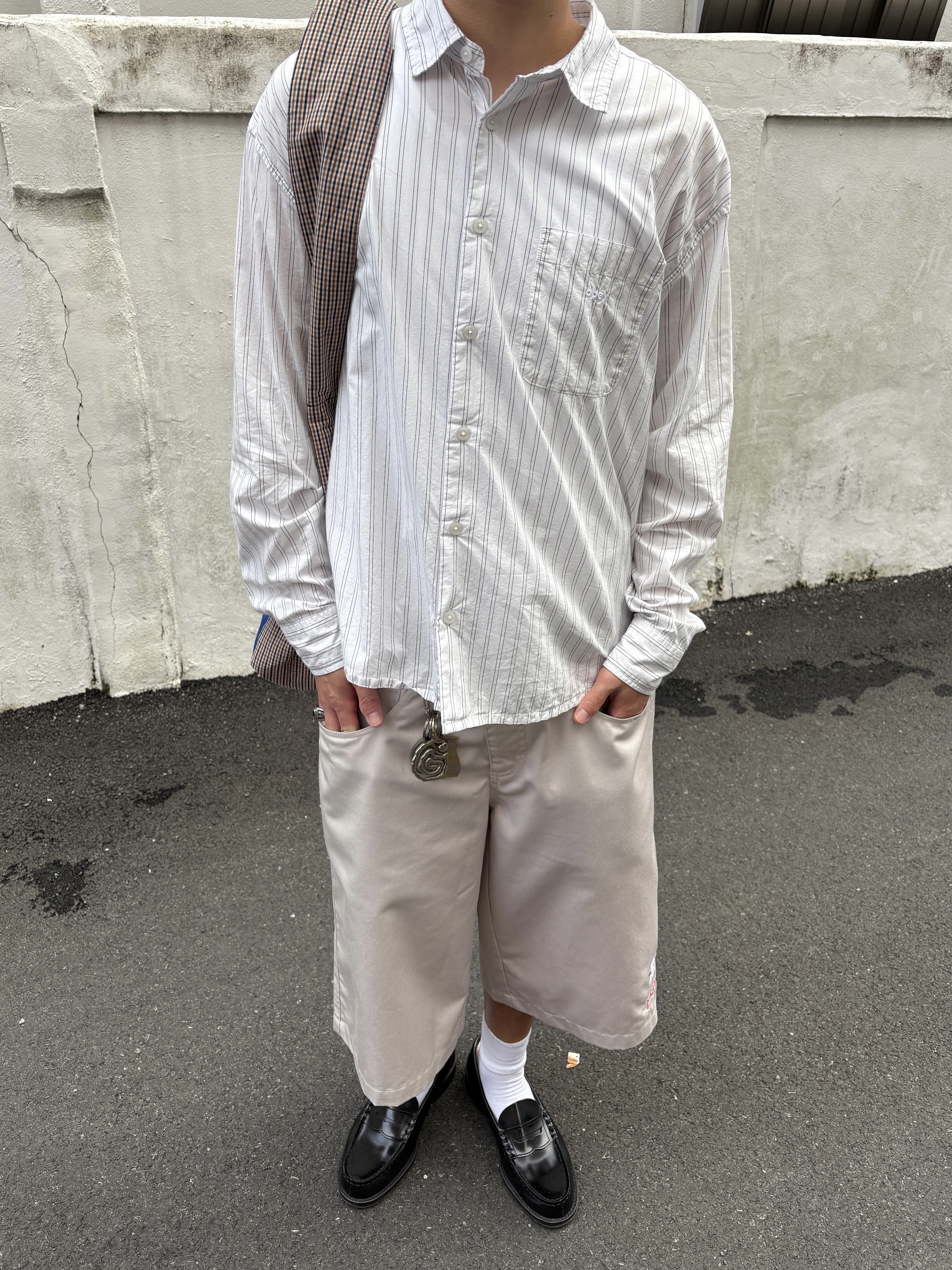 Haruta HS-9064 Wide Penny Loafer Black, Aftermath Atm Logo Ball Cap Black 착용 스타일 - 2