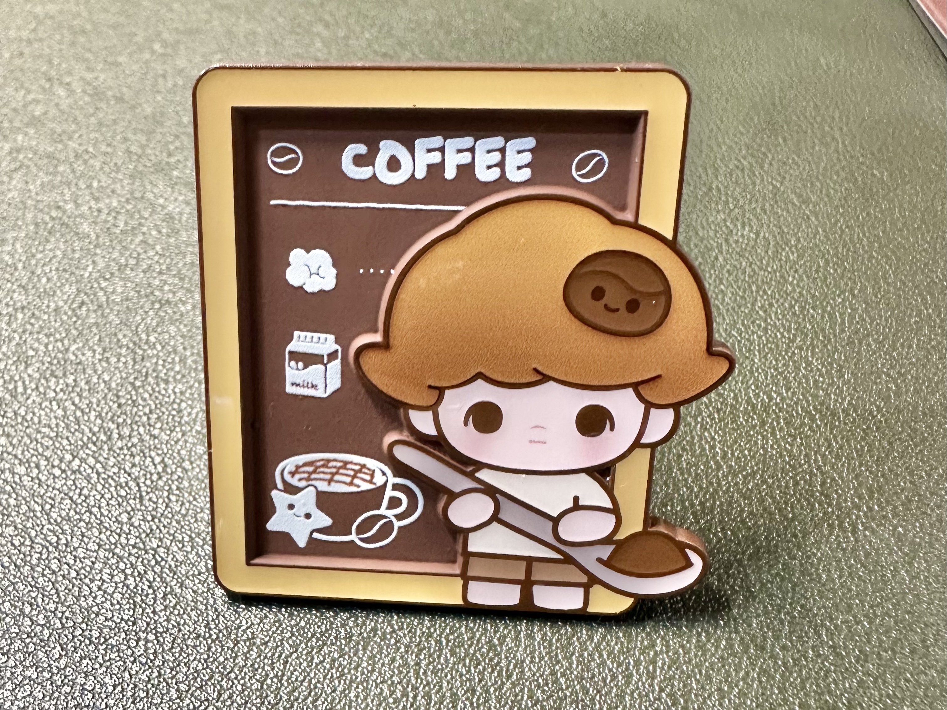 Pop Mart Pop Bean Coffee Factory Series Fridge Magnet Sealed Case (1 Blind Box), Pop Mart Pop Bean Coffee Factory Series Fridge Magnet Series Sealed Case (8 Blind Boxes) 착용 스타일 - 1