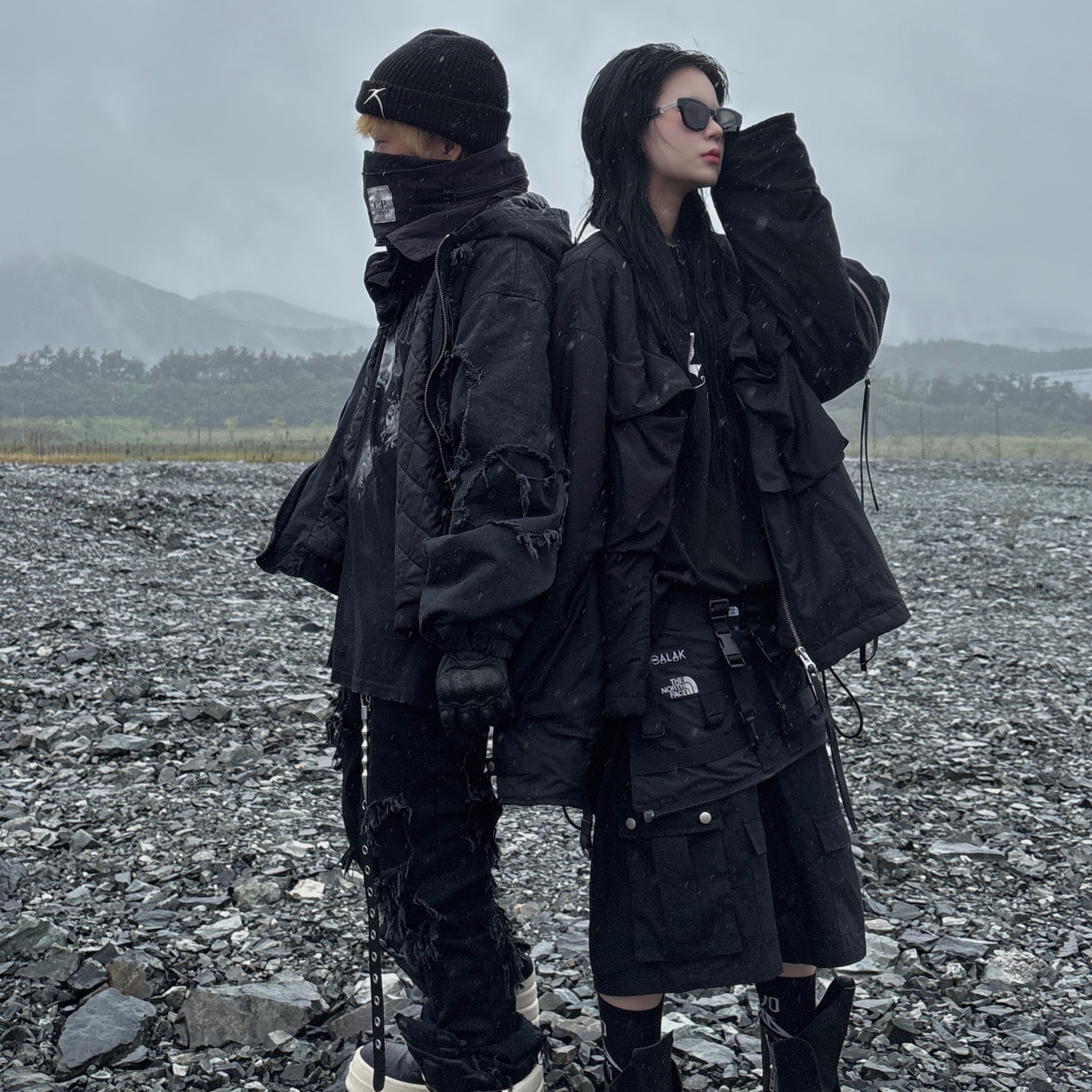 Rick Owens Mega Bumper Geobasket Black Milk 착용 스타일 - 2