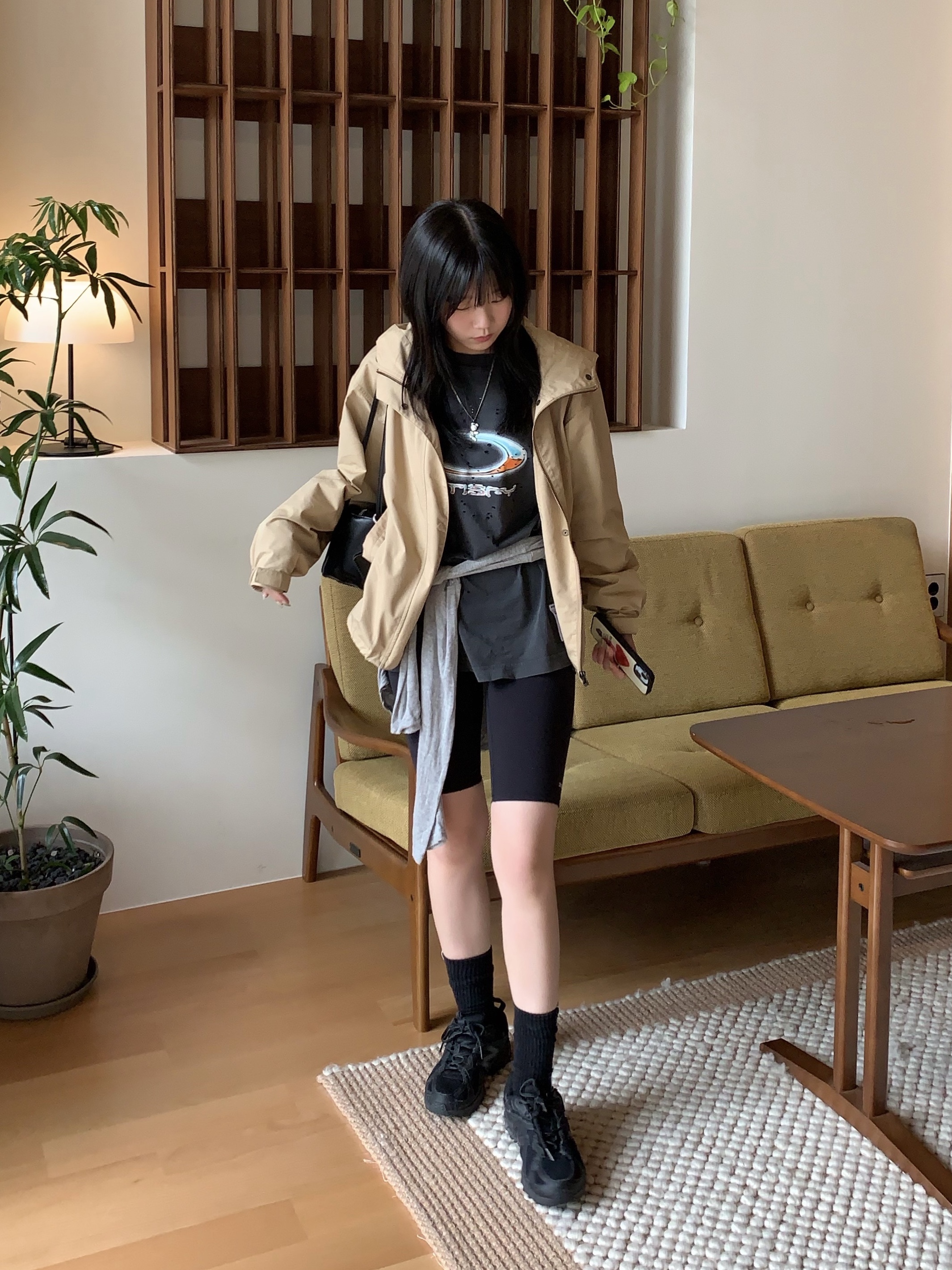 Oakley x Satisfy Mothtech Long T-Shirt Aged Black, Heaven by Marc Jacobs Friendship Necklace Set Silver Ox (Set of 2) 착용 스타일