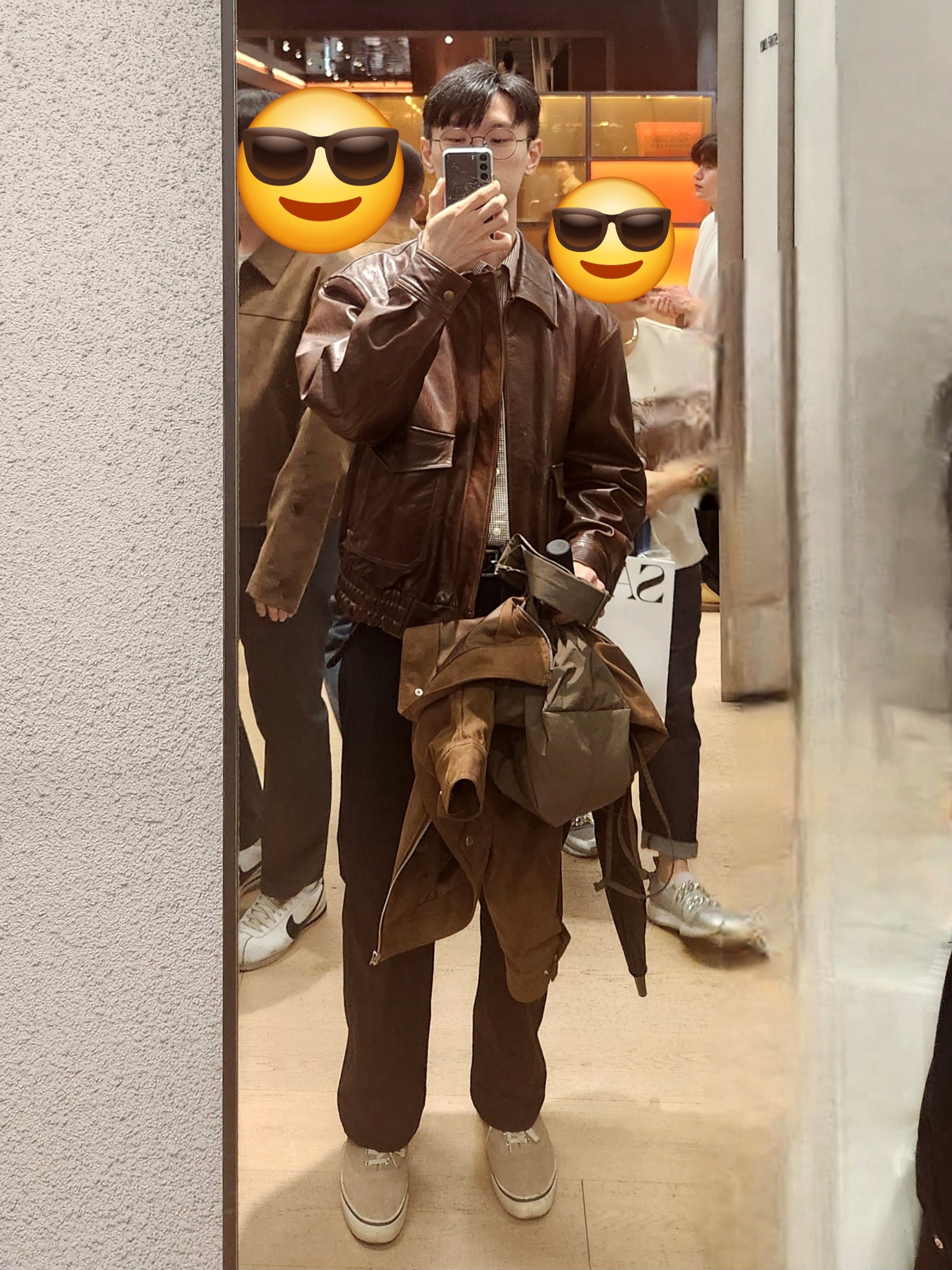 [무료 반품] Catch Ball D02 Suede Beige 착용 스타일