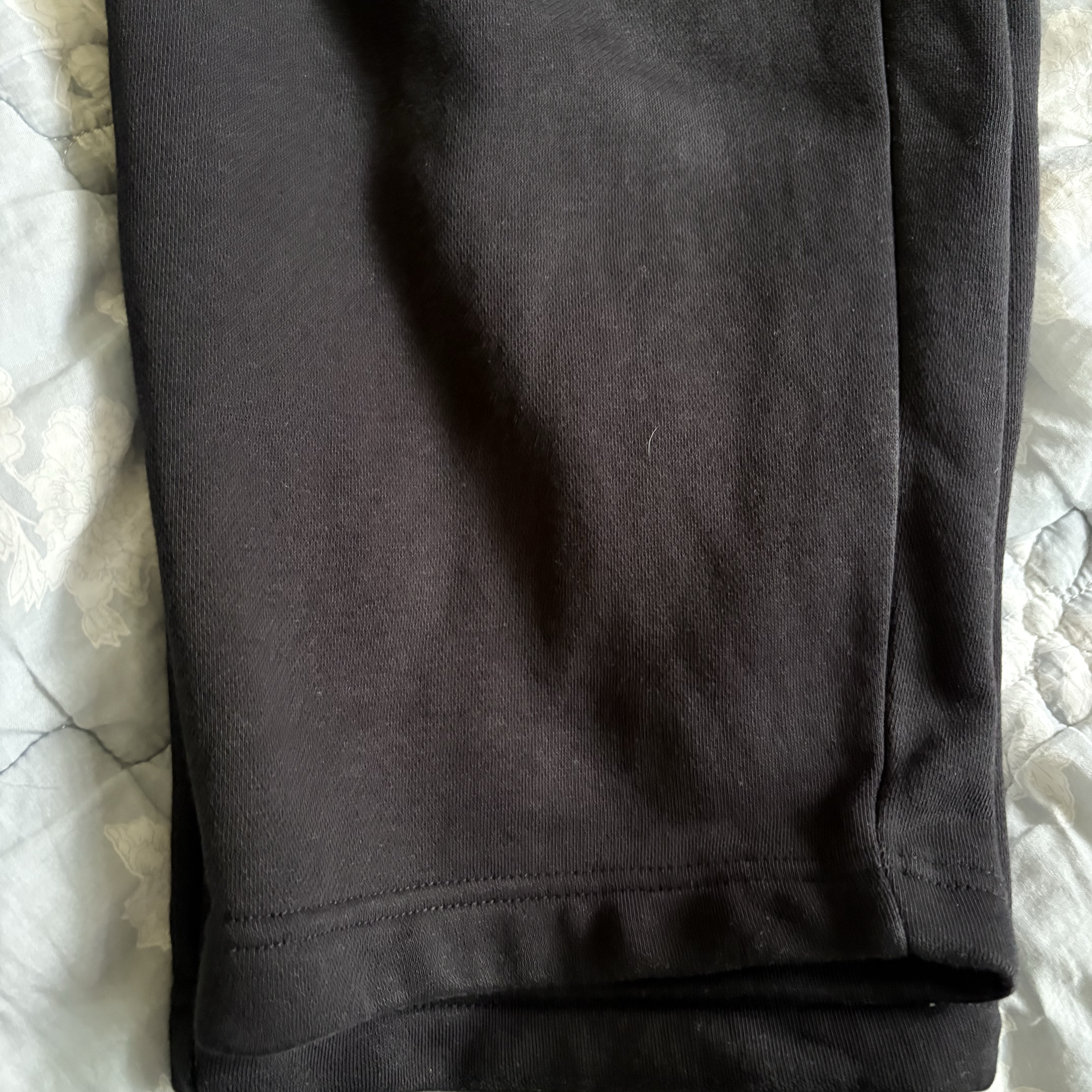 (W) Nike NSW Collection Essential Mid Rise Open Hem Fleece Pants Black - Asia 착용 스타일
