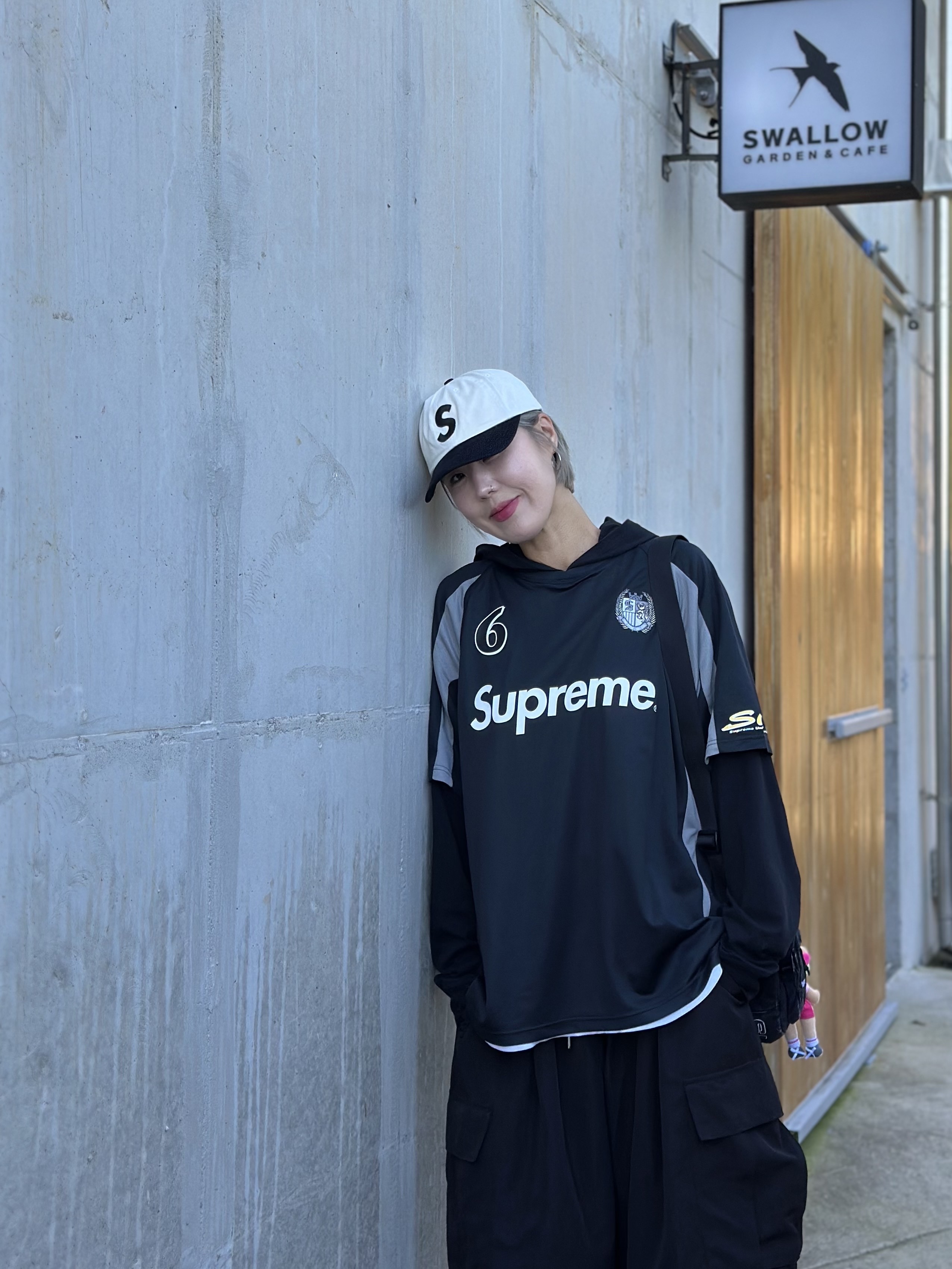 Supreme Hooded Soccer Jersey チェウォン着用 チェウォン着用 私物