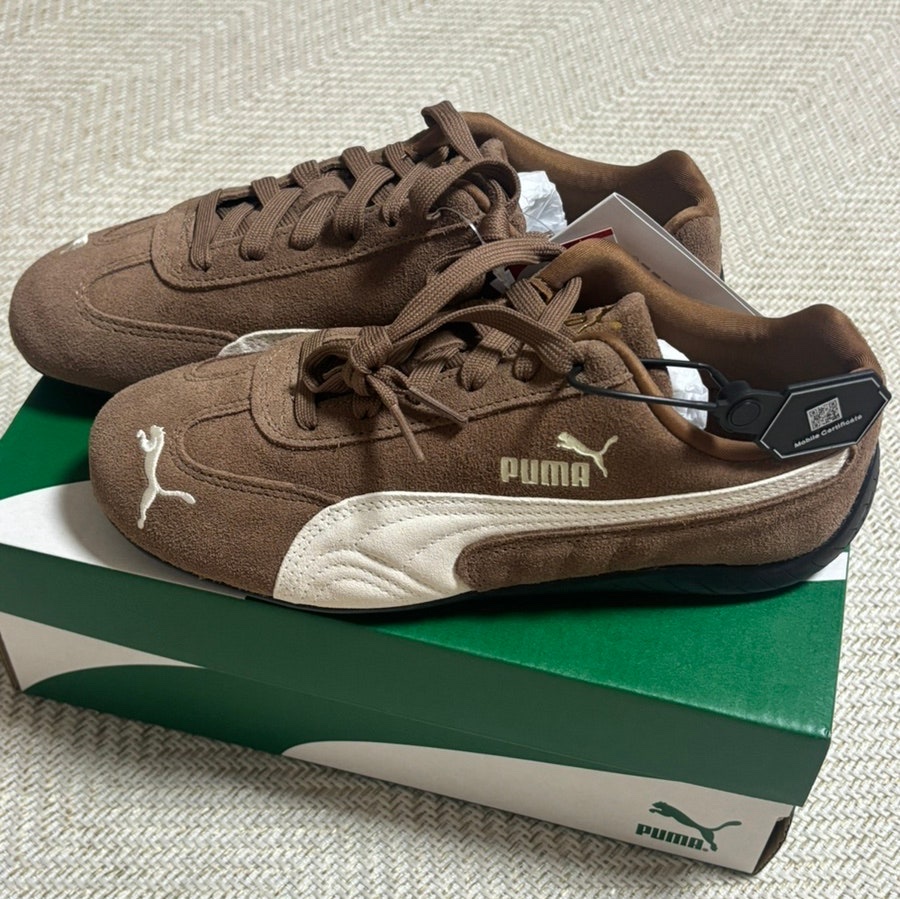 Puma Speedcat OG Haute Coffee Frosted Ivory 착용 스타일 - 1