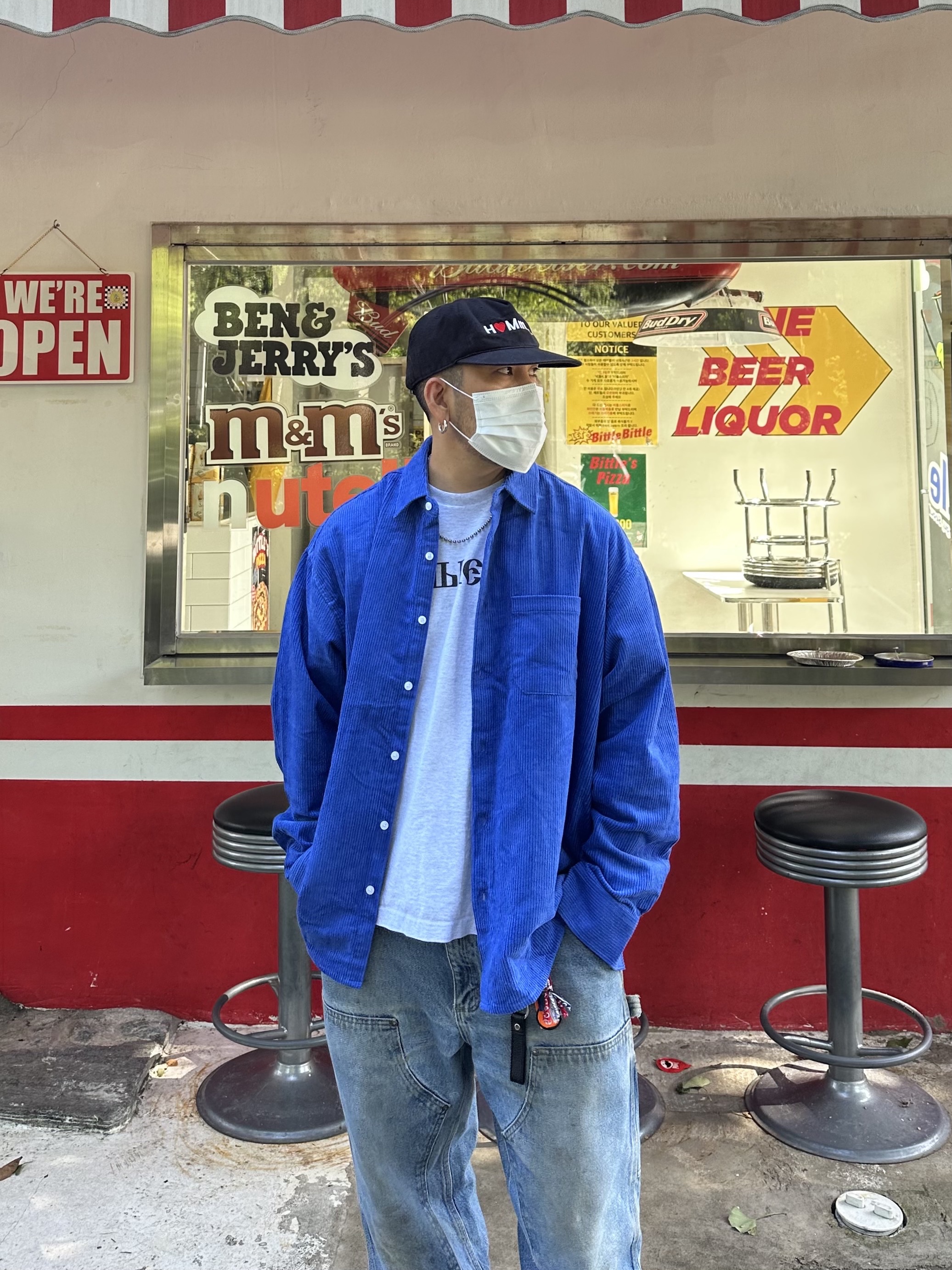 Hommless 5 Panel Cap Black, Yeezy x Gosha Rubchinskiy YZY Black Dogs T-Shirt Heather Grey 착용 스타일 - 2