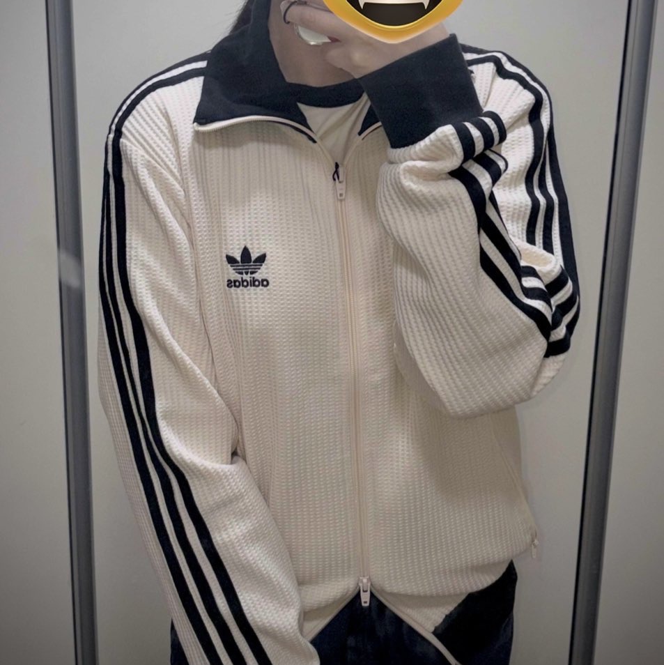 Adidas Waffle Beckenbauer Track Top Wonder White - KR Sizing 착용 스타일