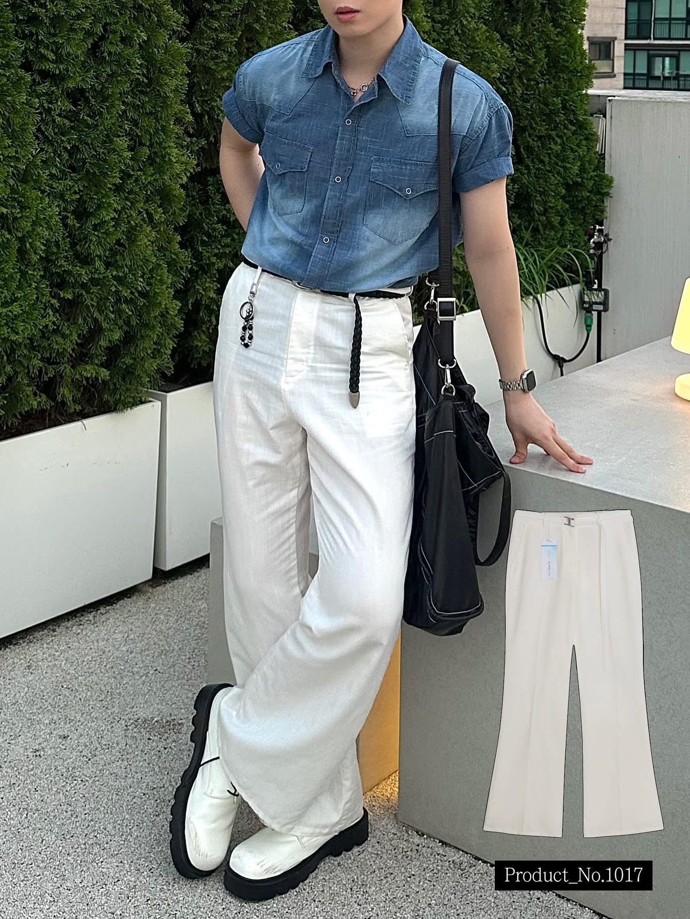 Matin Kim Big Coating Tote Bag Black, Ajobyajo PBA White Pearl Necklace Silver 착용 스타일 - 2