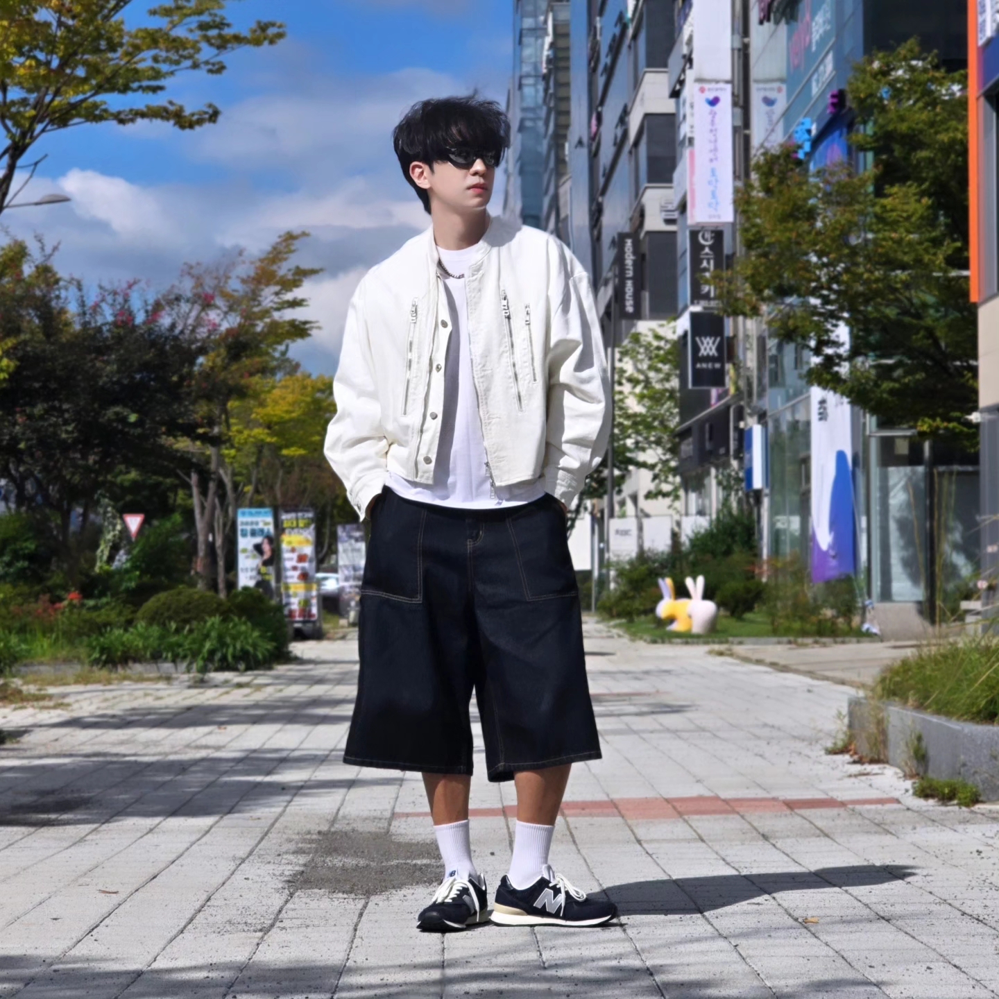 New Balance x Pottery 574 Premium Hard Navy, Diesel Dx1446 Red Enamel Stainless Steel Chain Necklace Silver 착용 스타일 - 2