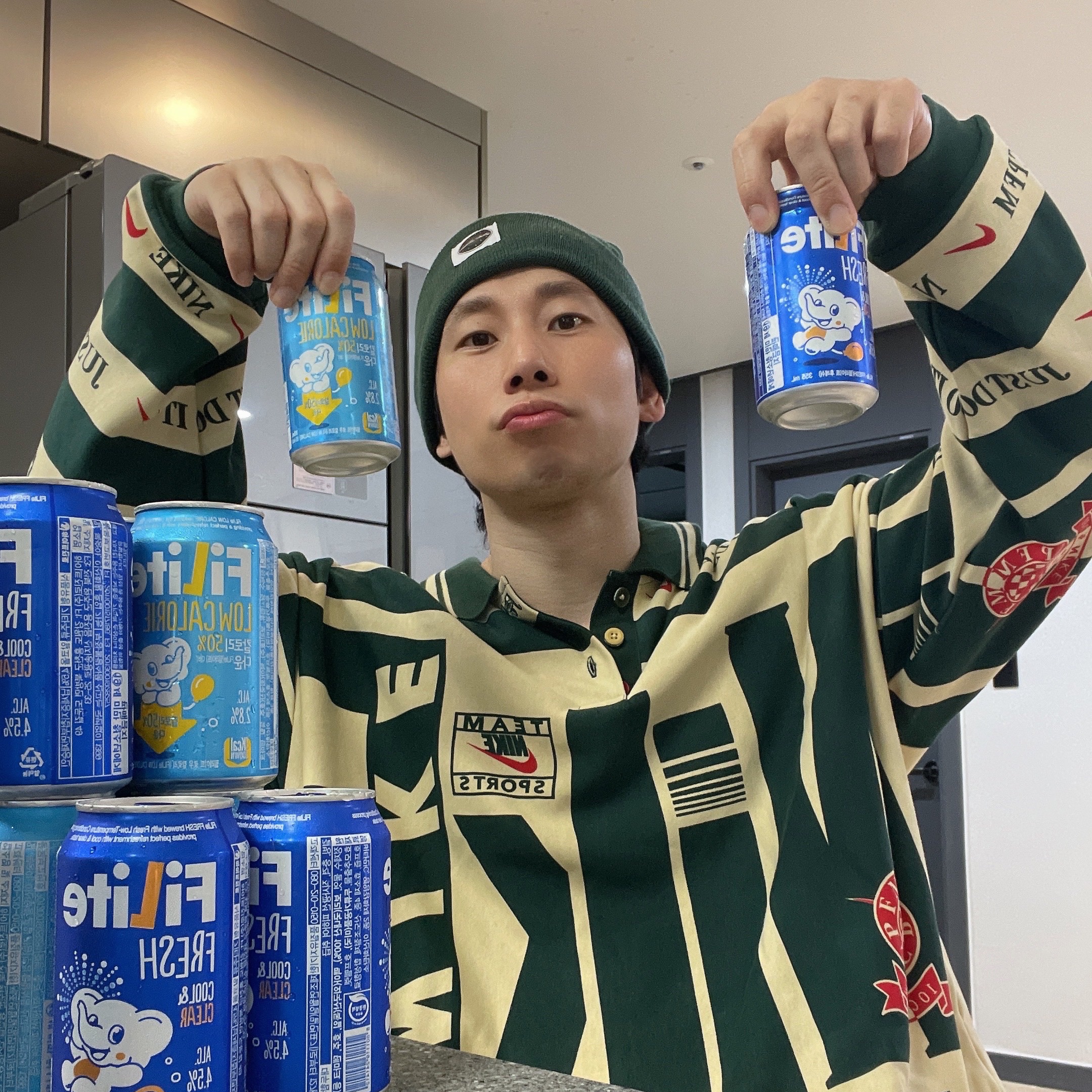 Nike x Cactus Plant Flea Market Long Sleeve Polo Natural - Asia 착용 스타일