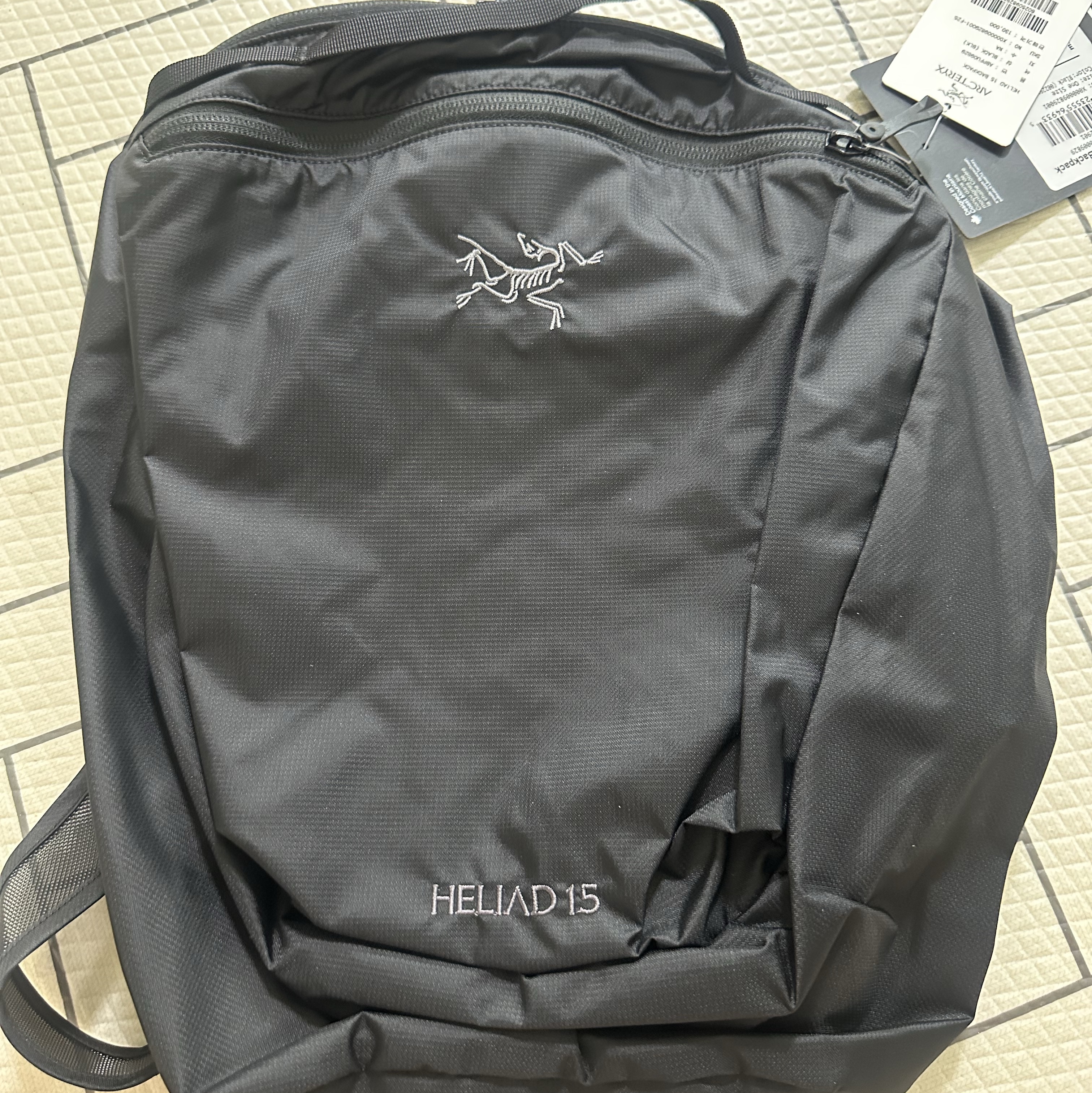 Arc'teryx Heliad 15 Backpack Black 착용 스타일