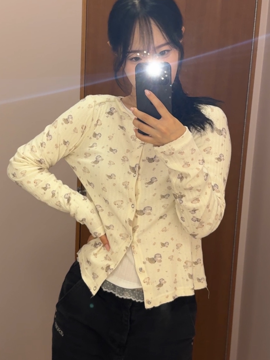 COYSEIO Cotton Cuddle Longsleeves Ivory 착용 스타일 - 2