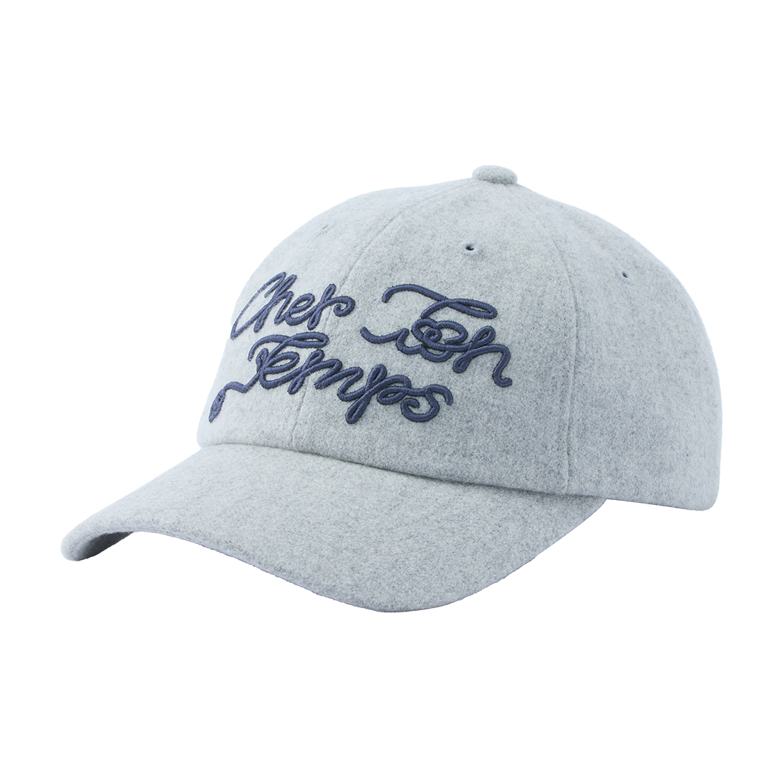 꼬떼 CTT 레터링 멜톤 울 볼캡 멜란지 그레이(COTTE CTT Lettering Melton Wool Ball Cap Melange Gray)
