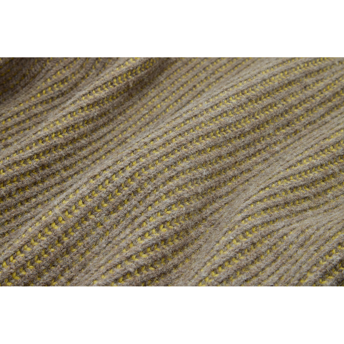 꼬떼 아가일 투 톤 리브드 집업 니트 브라운(COTTE Argyle Twotone Ribbed Zipup Knit Brown) - 5