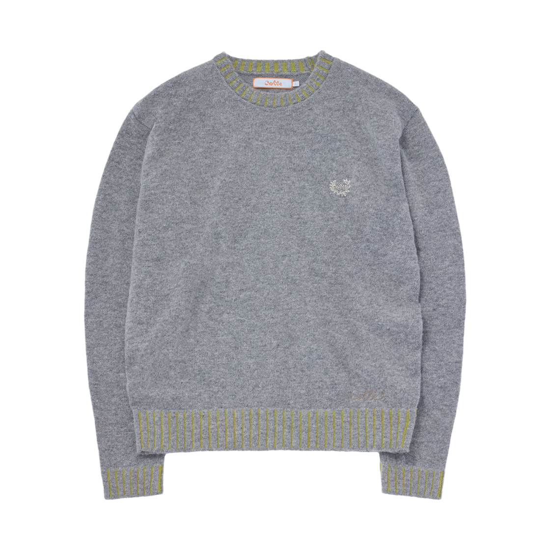 CT-JN03-KN02(LG) COTTE Classic Twotone Rib Knit Light Gray