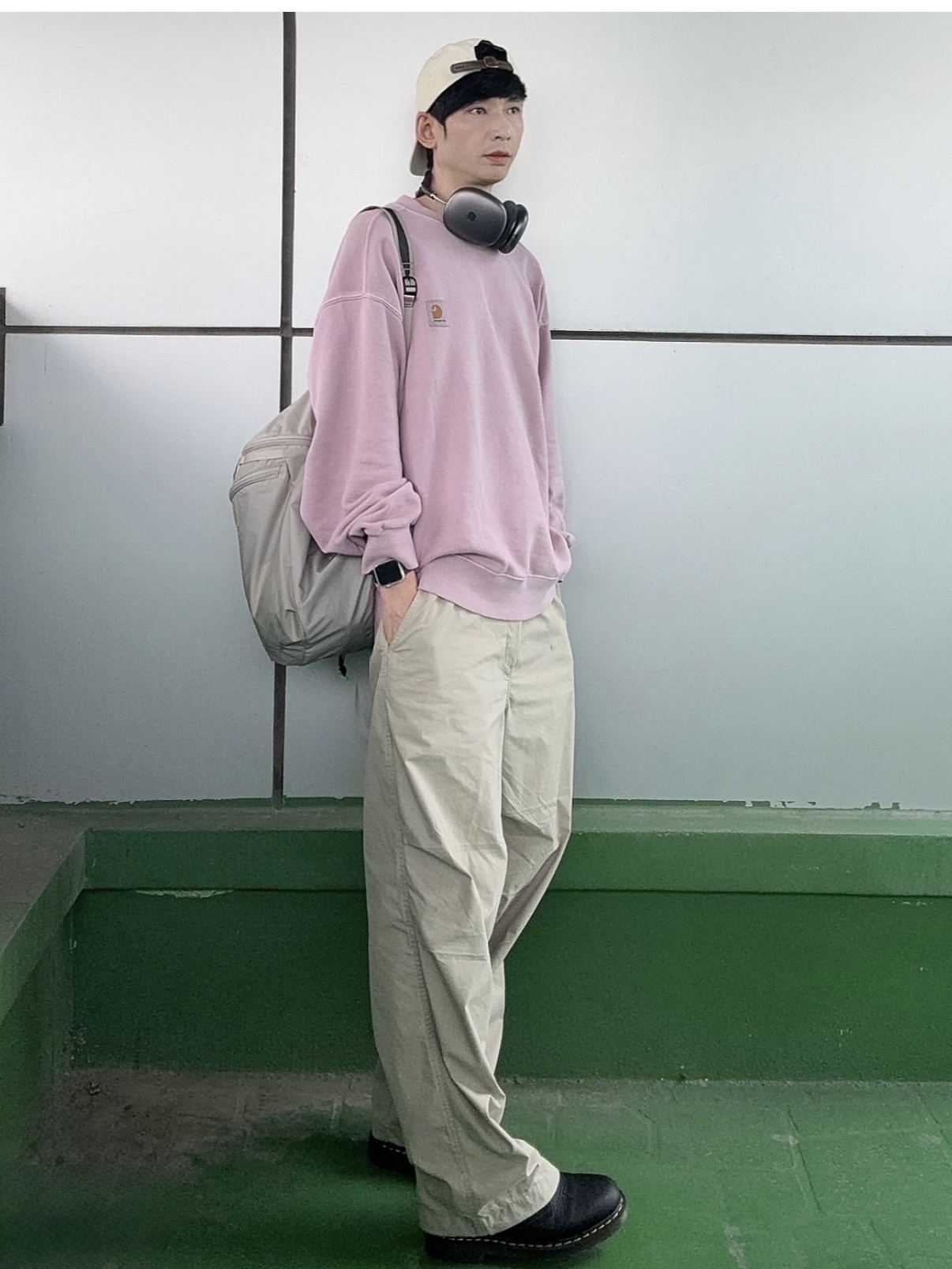 Dr. Martens 1461 Ambassador Black, Dr. Martens 1461 Smooth Leather Oxford Shoes Cherry Red 착용 스타일 - 4