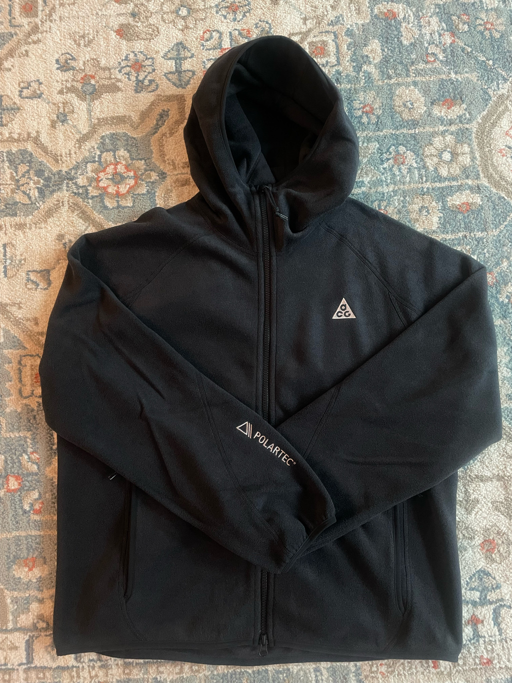 Nike ACG Wolf Tree Full Zip Hoodie Black Anthracite - Asia 착용 스타일 - 1