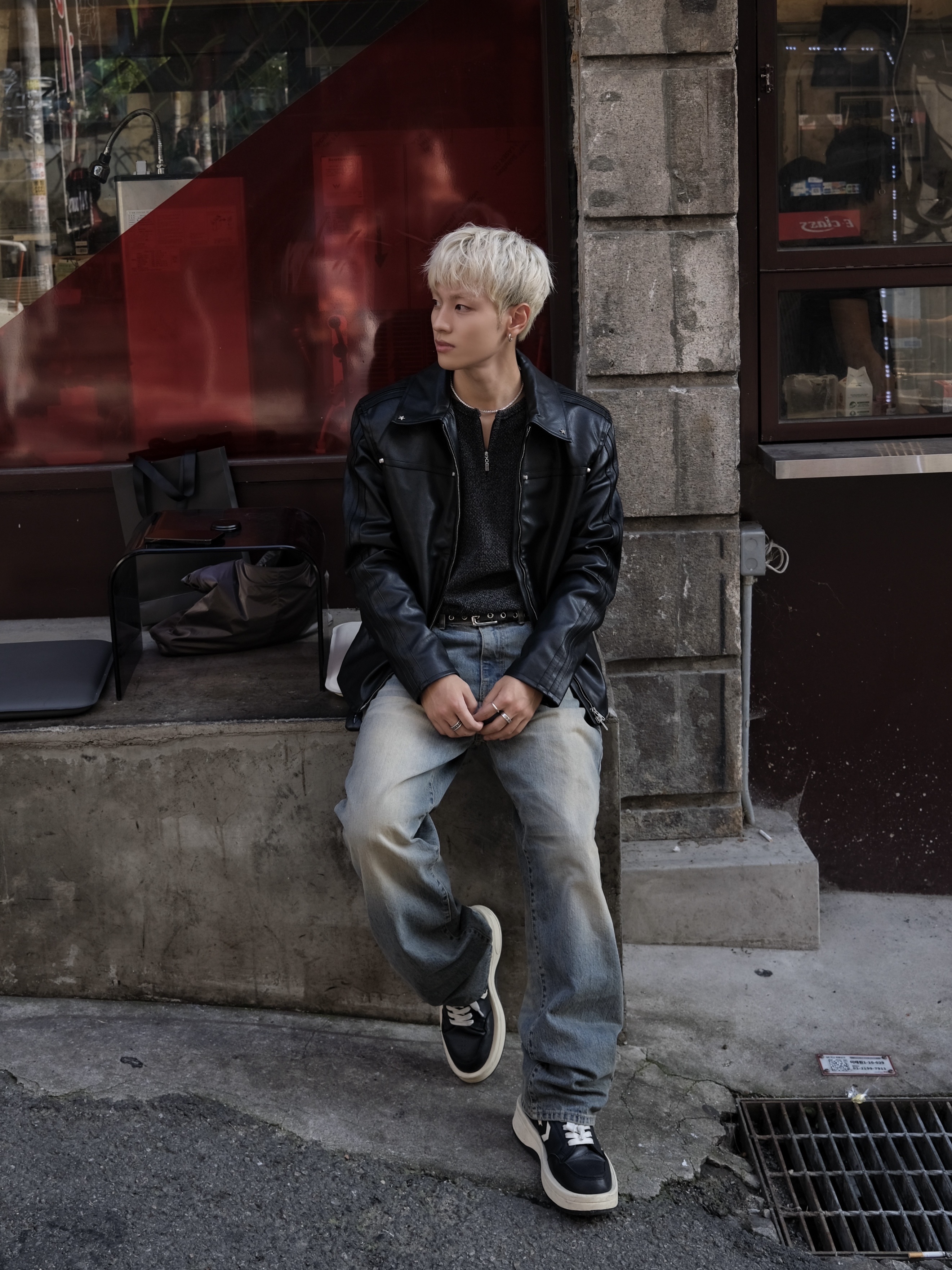 Converse x Drkshdw Turbowpn Black Cream 착용 스타일