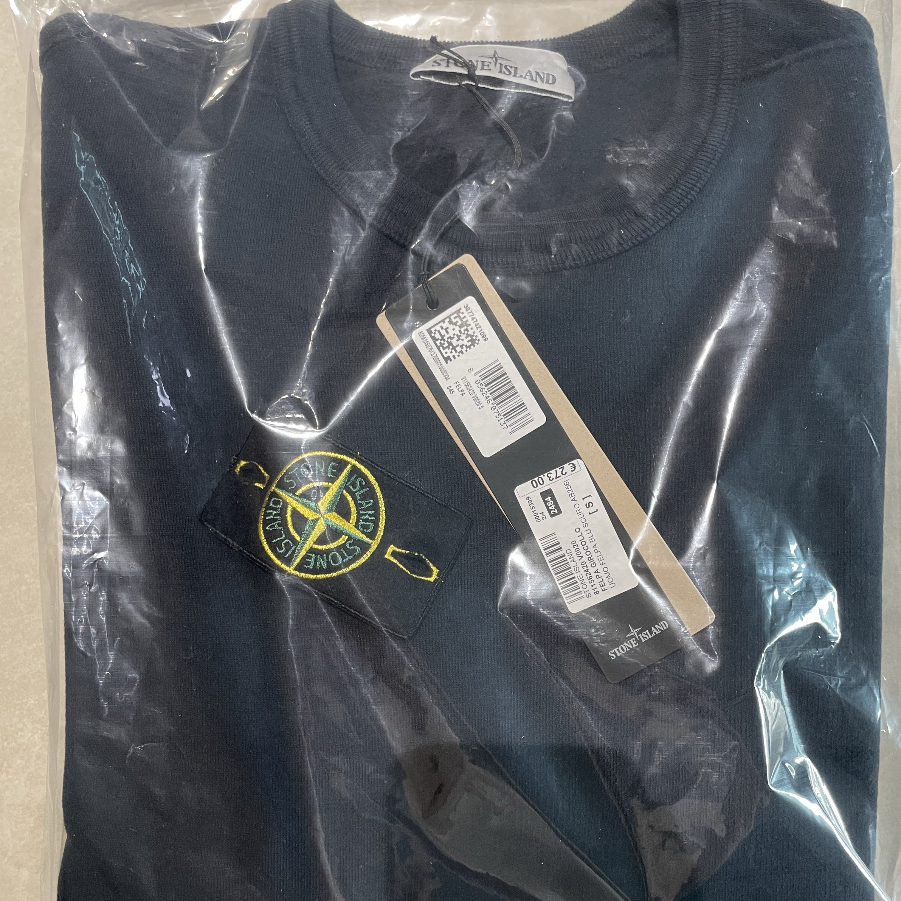 Stone Island 62420 Garment Dyed Crewneck Sweatshirt Navy Blue - 24FW 착용 스타일 - 2