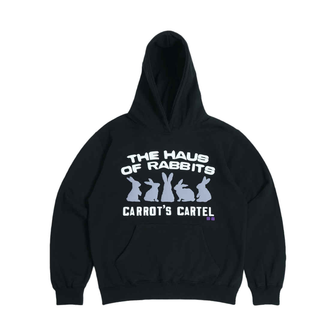 퍼츠 하우스 오브 래빗 후드 블랙(POTS Haus Of Rabbits Hoodie Black)