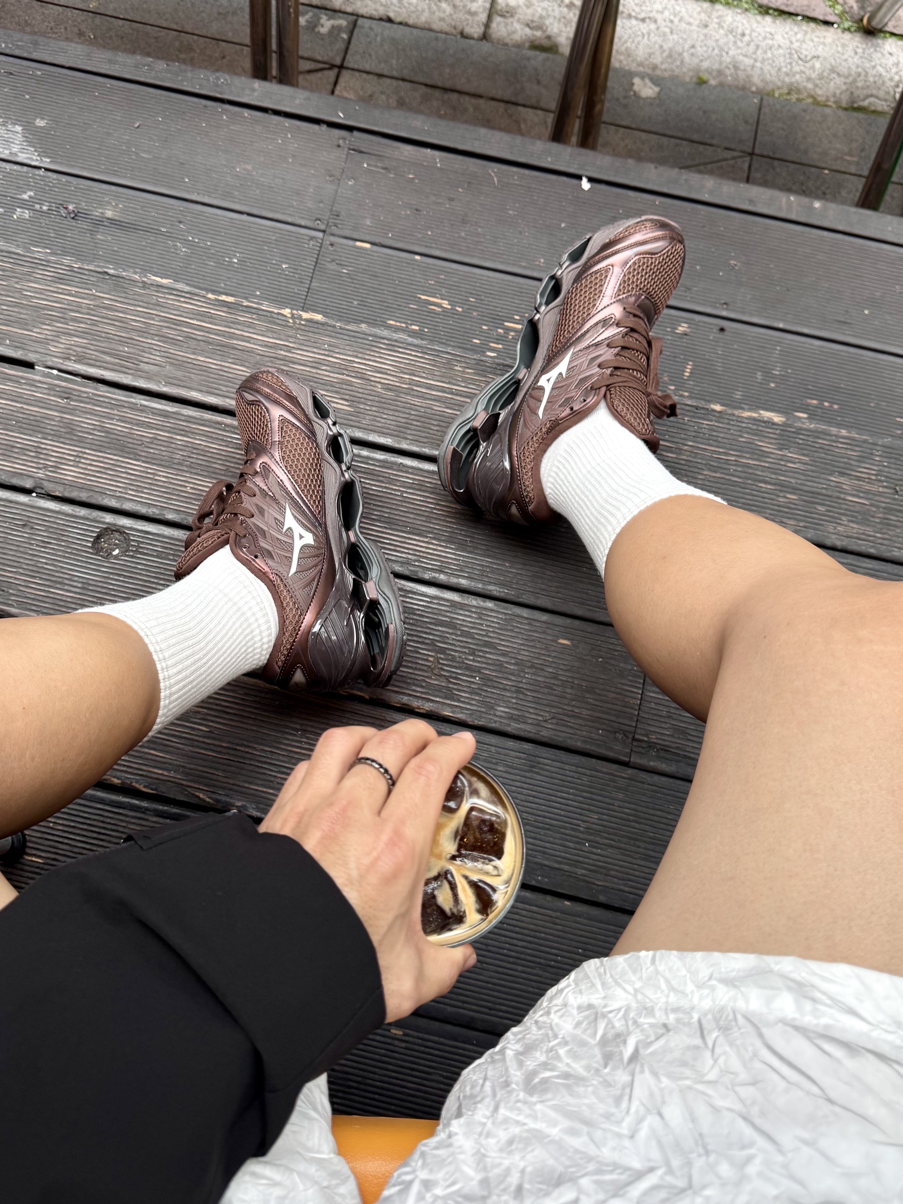 Puma H-street OG Green Silver, Mizuno Wave Prophecy LS Chicory Coffee Black Chicory Coffee 착용 스타일 - 2