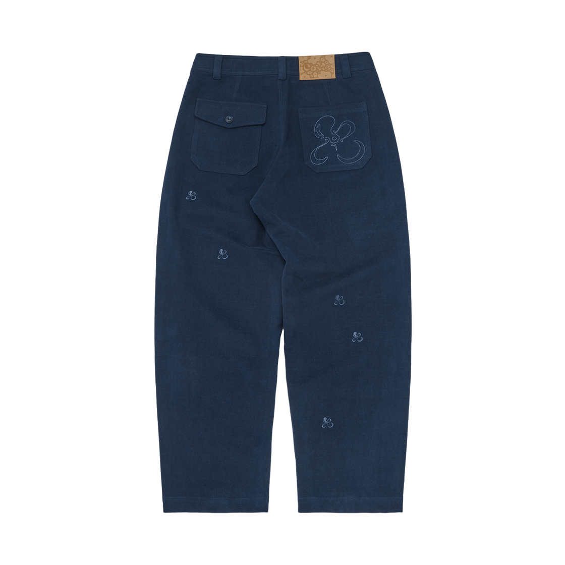 꼬떼 타이니 블라섬 배럴 레그 팬츠 네이비(COTTE Tiny Blossom Barrel Leg Pants Navy) - 2