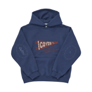 COTTE Flag Fleece Hoodie Deep Blue