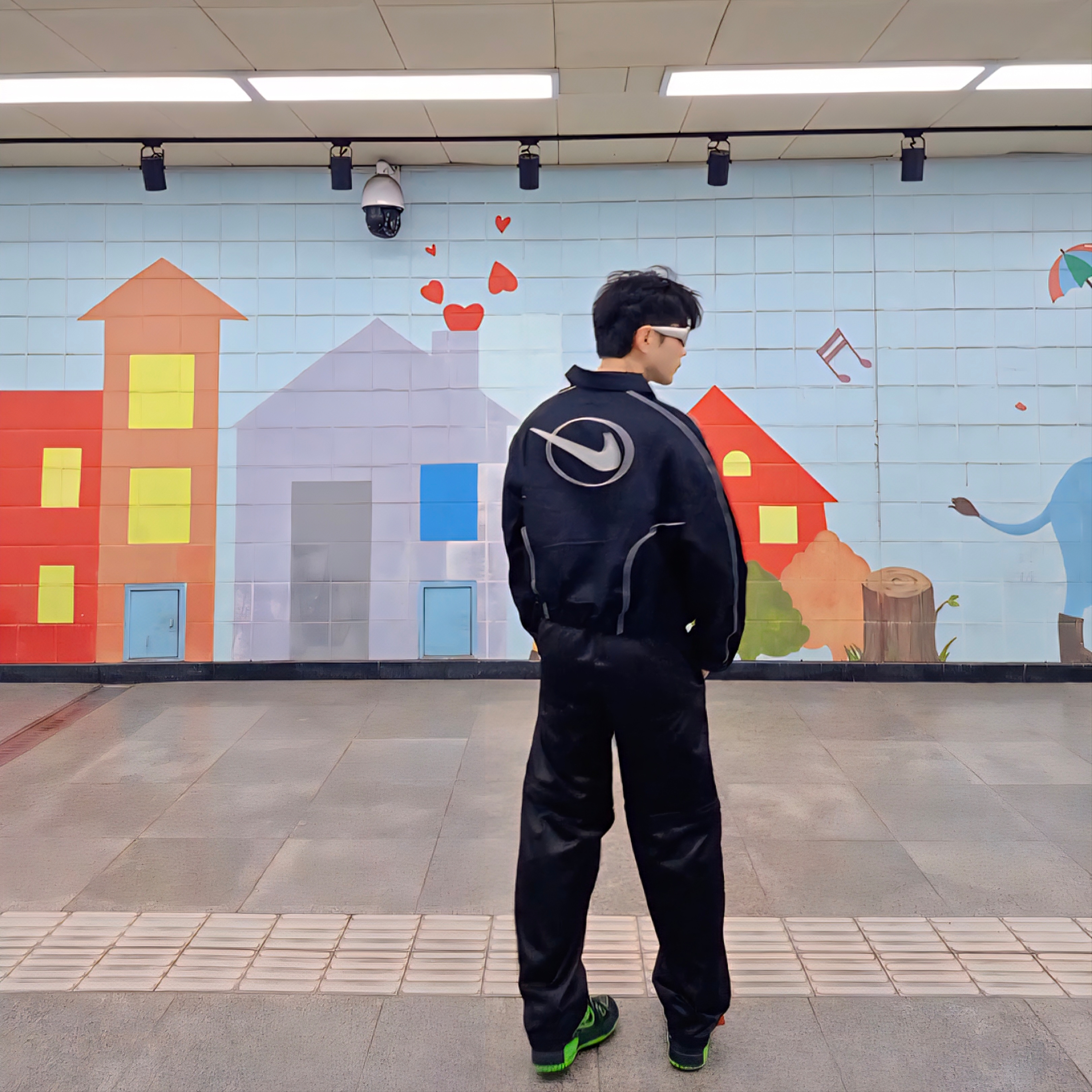 (W) Nike NSW Woven Jacket Black - Asia, Nike x Off-White Air Rubber Dunk Green Strike 착용 스타일
