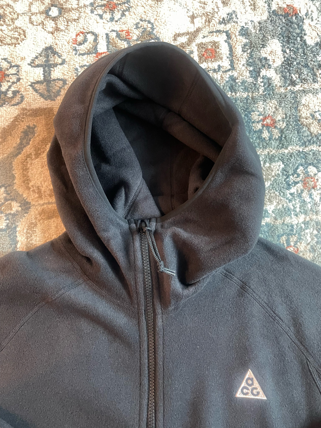 Nike ACG Wolf Tree Full Zip Hoodie Black Anthracite - Asia 착용 스타일 - 2