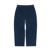 COTTE Tiny Blossom Barrel Leg Pants Navy
