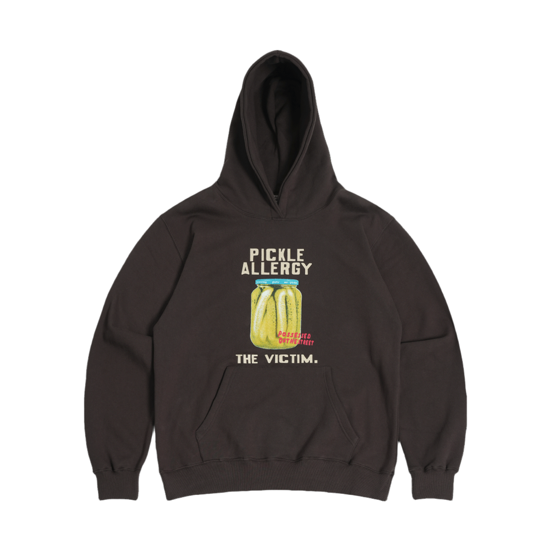 퍼츠 피클 알러지 후드 딥 브라운(POTS Pickle Allergy Hoodie Deep Brown)