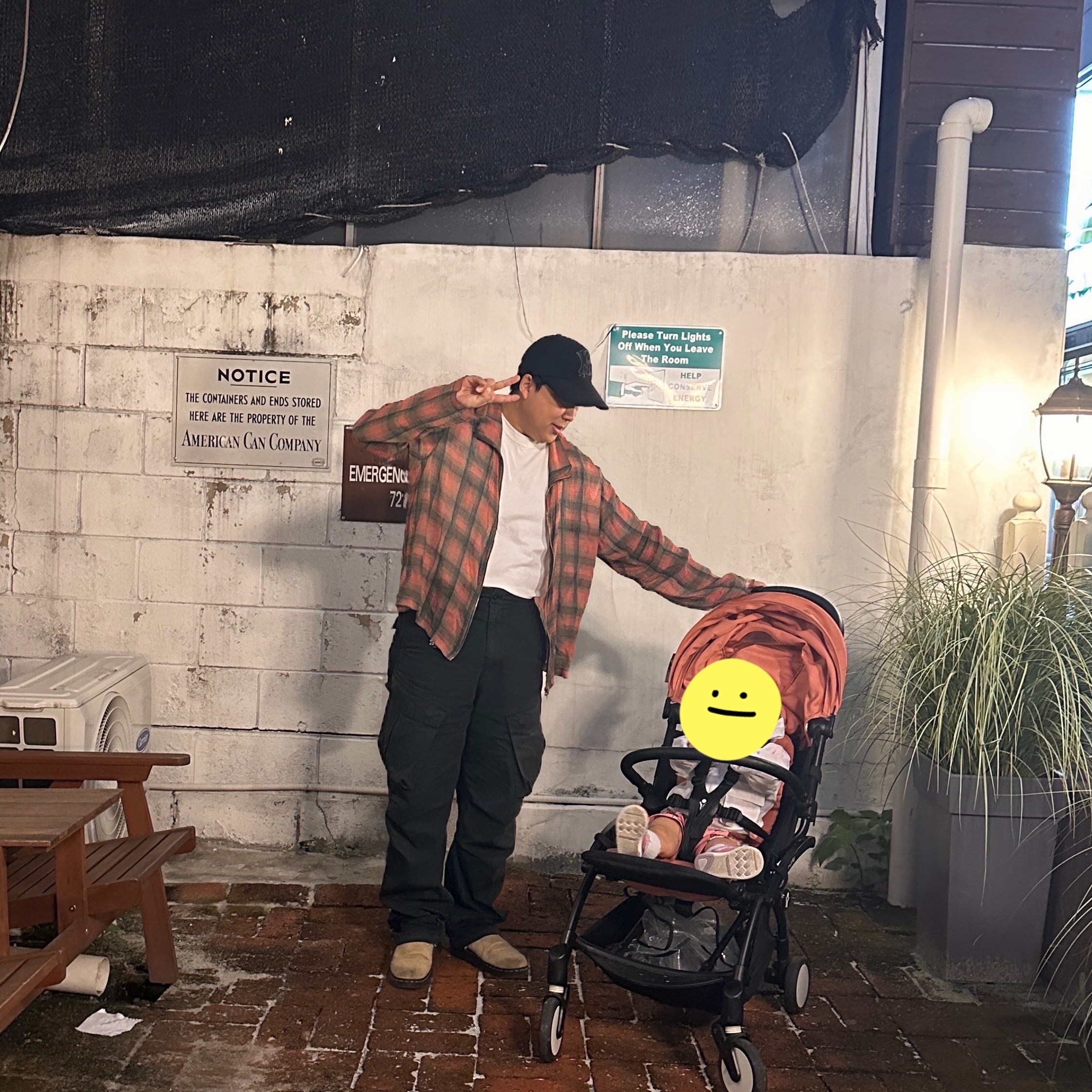 Our Legacy Shrunken Full zip Polo Jacket Big Lumbercheck Print 착용 스타일