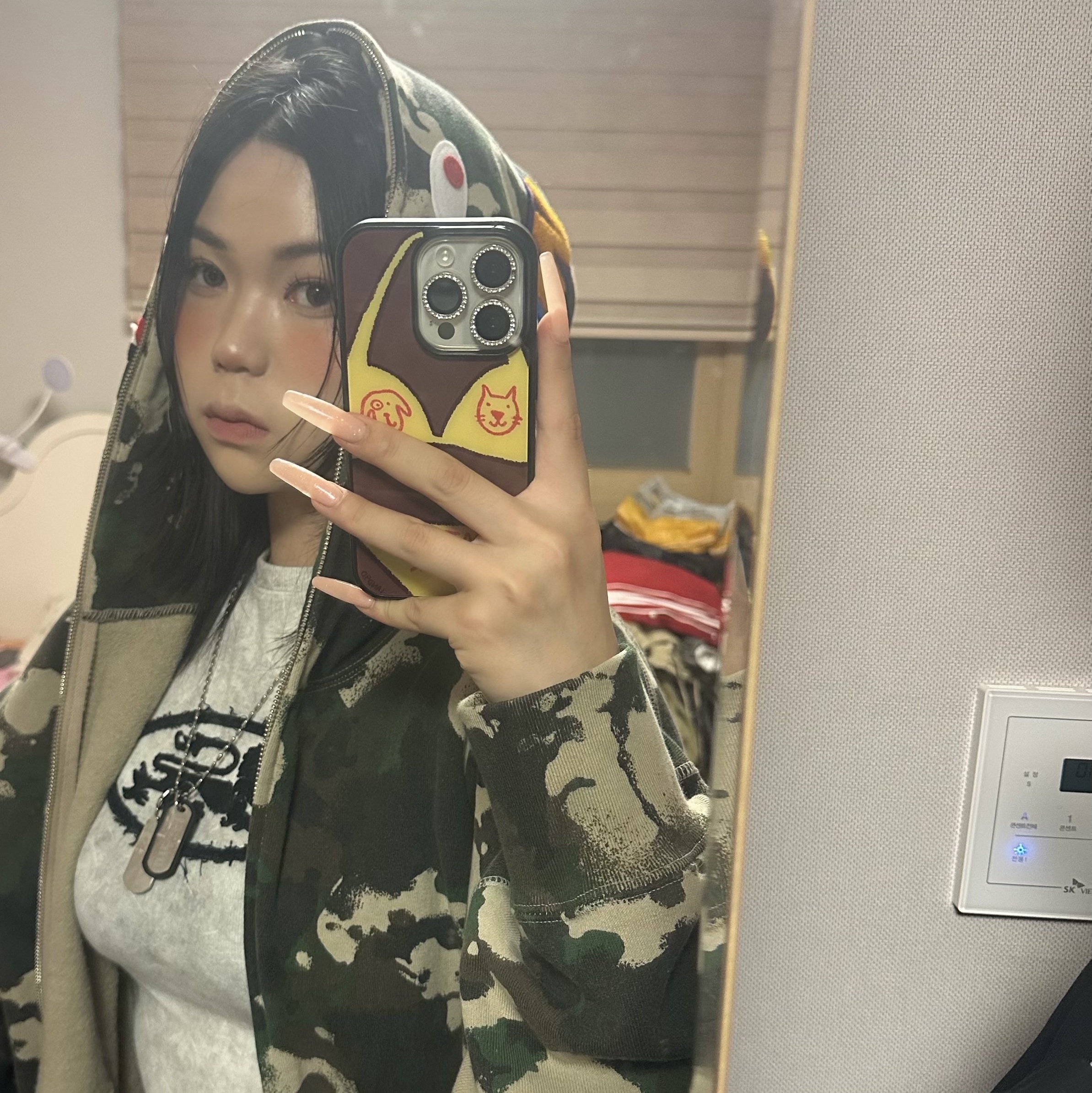 BAPE Map Camo Shark Relaxed Fit Full Zip Hoodie Green, Diesel Dx0011 Stainless Steel Double Dog Tag Necklace Silver 착용 스타일 - 1