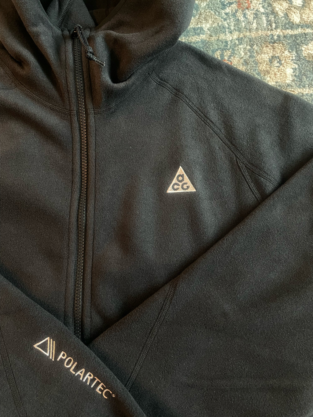 Nike ACG Wolf Tree Full Zip Hoodie Black Anthracite - Asia 착용 스타일 - 3