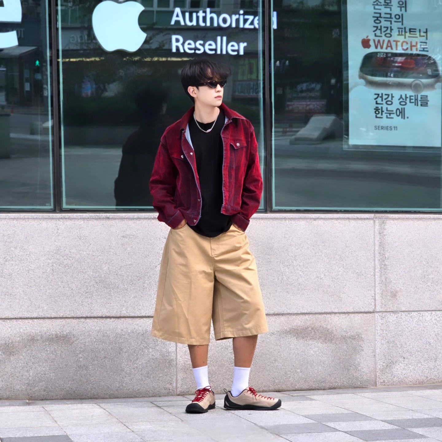 Diesel Dx1446 Red Enamel Stainless Steel Chain Necklace Silver, Keen Jasper Suede Sneakers Silver Mink 착용 스타일 - 6