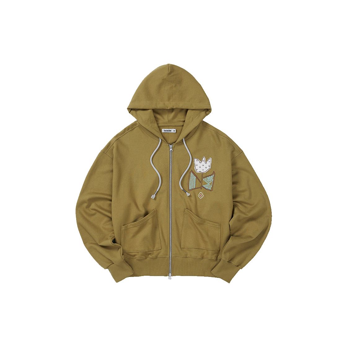 카락터 가드너 후디드 집업 올리브(Karactor Gardener Hoodied Zip-Up Olive)