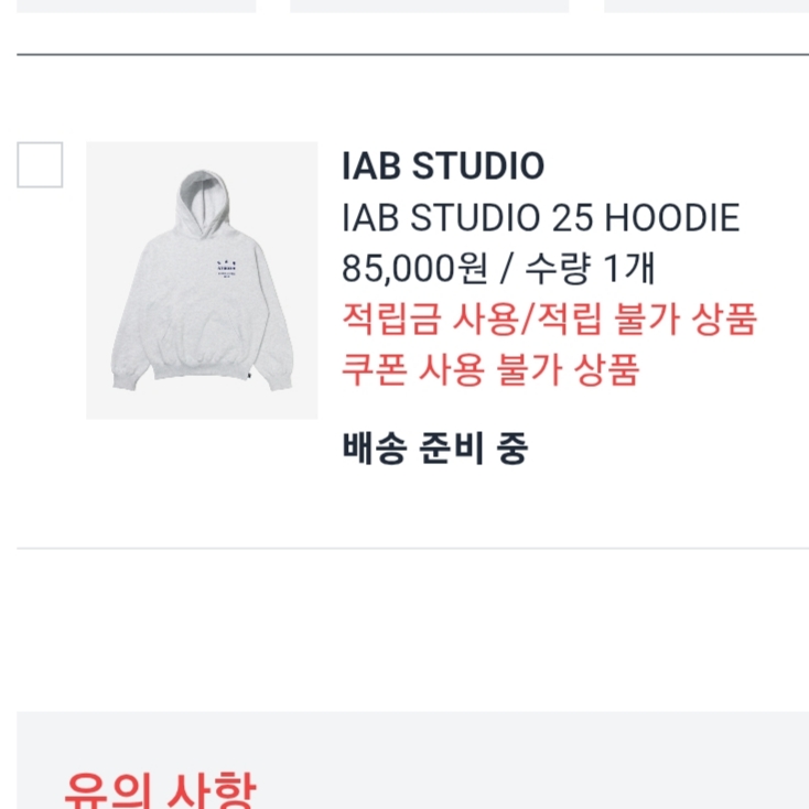 IAB Studio 25 Hoodie Light Gray Navy 착용 스타일