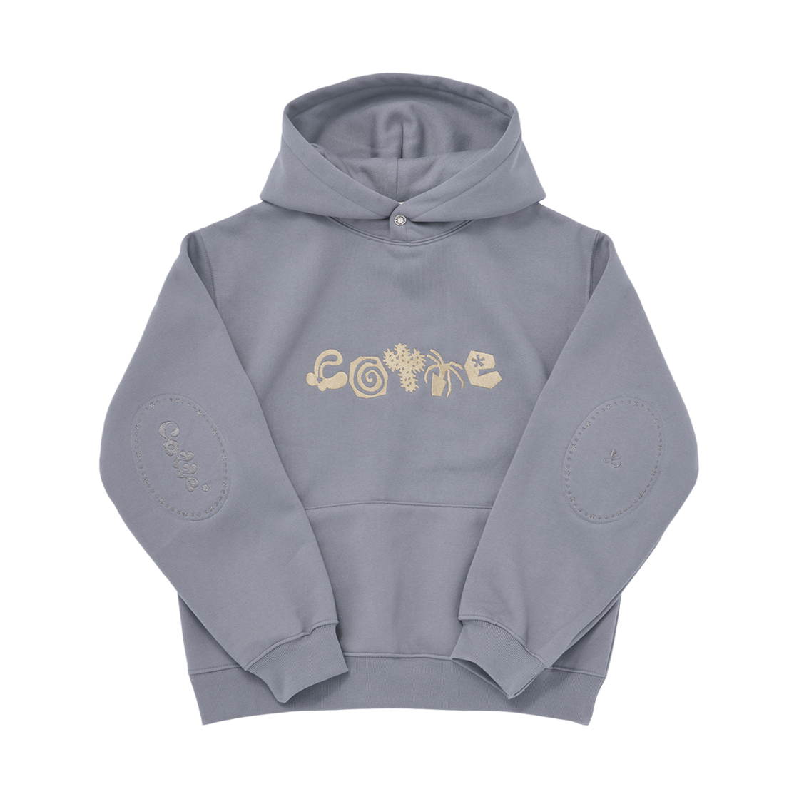 CT-JN03-HD01(GR) COTTE Doodle Garden Fleece Hoodie Gray
