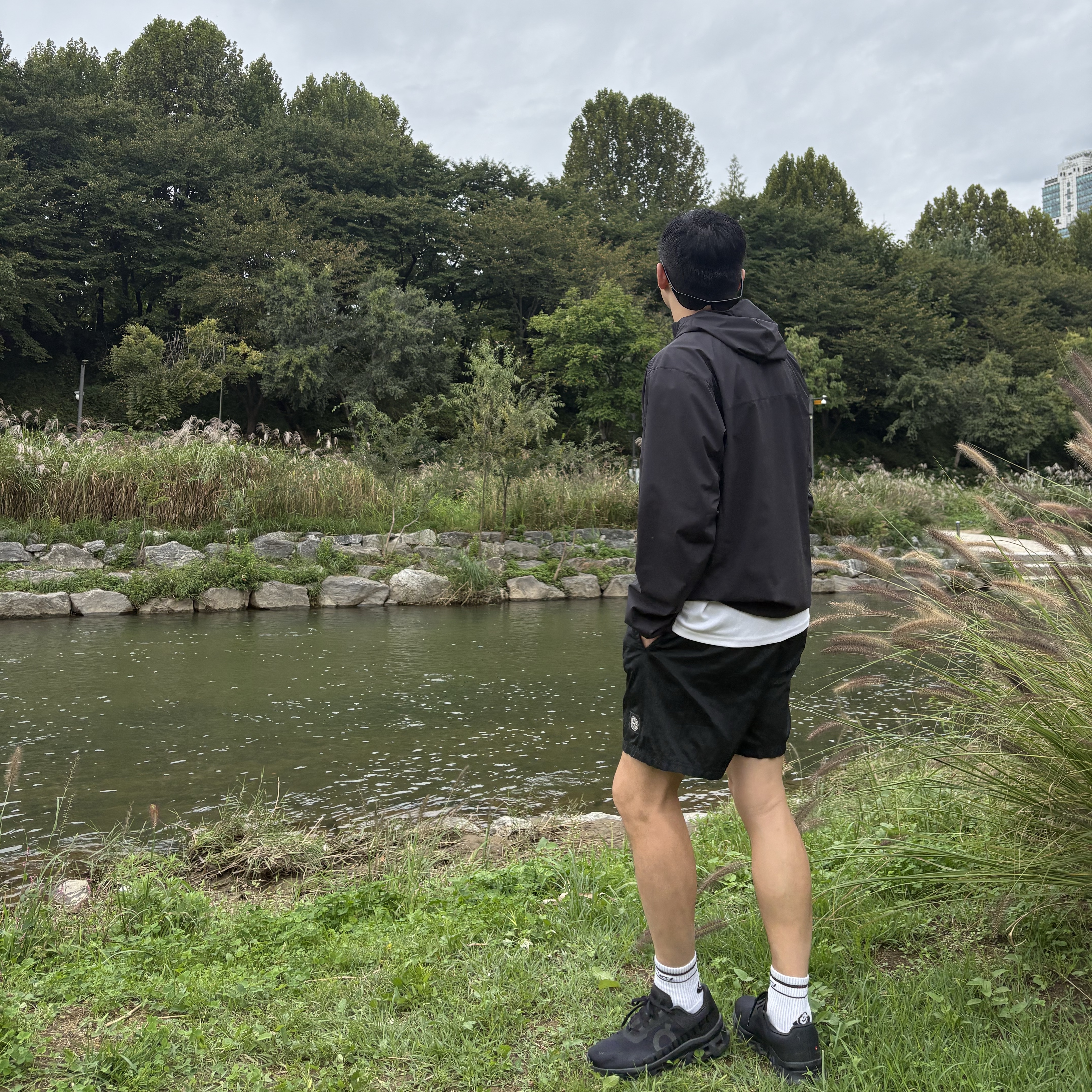 Stone Island B0943 Nylon Metal Swimming Trunk Black - 24SS, On Running Cloudmonster All Black 착용 스타일