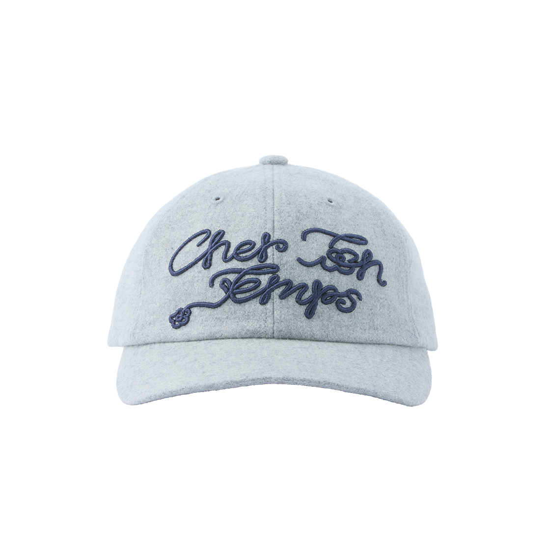 꼬떼 CTT 레터링 멜톤 울 볼캡 멜란지 그레이(COTTE CTT Lettering Melton Wool Ball Cap Melange Gray) - 2