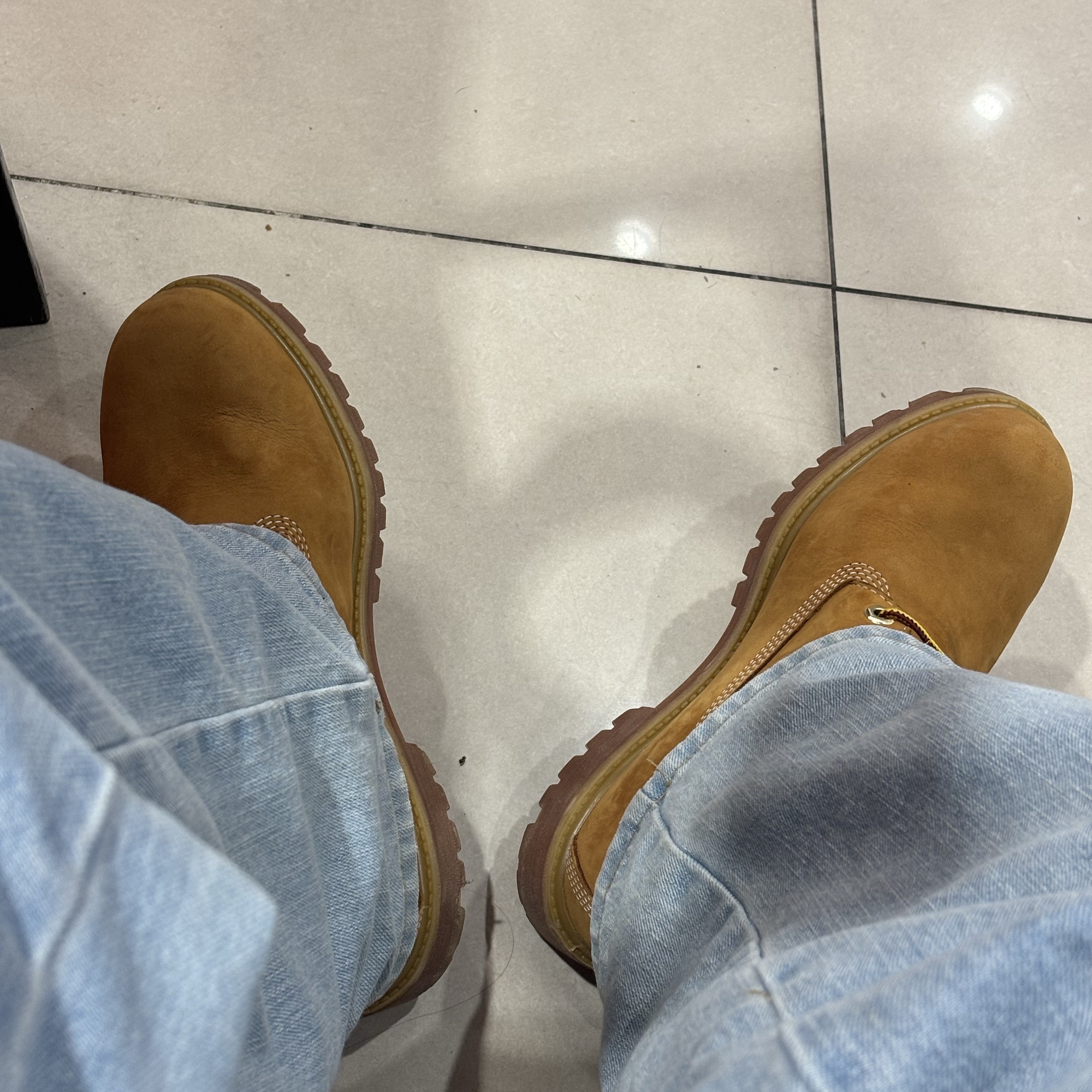 Timberland Premium 6 inch Waterproof Boot Wheat Nubuck - Wide 착용 스타일
