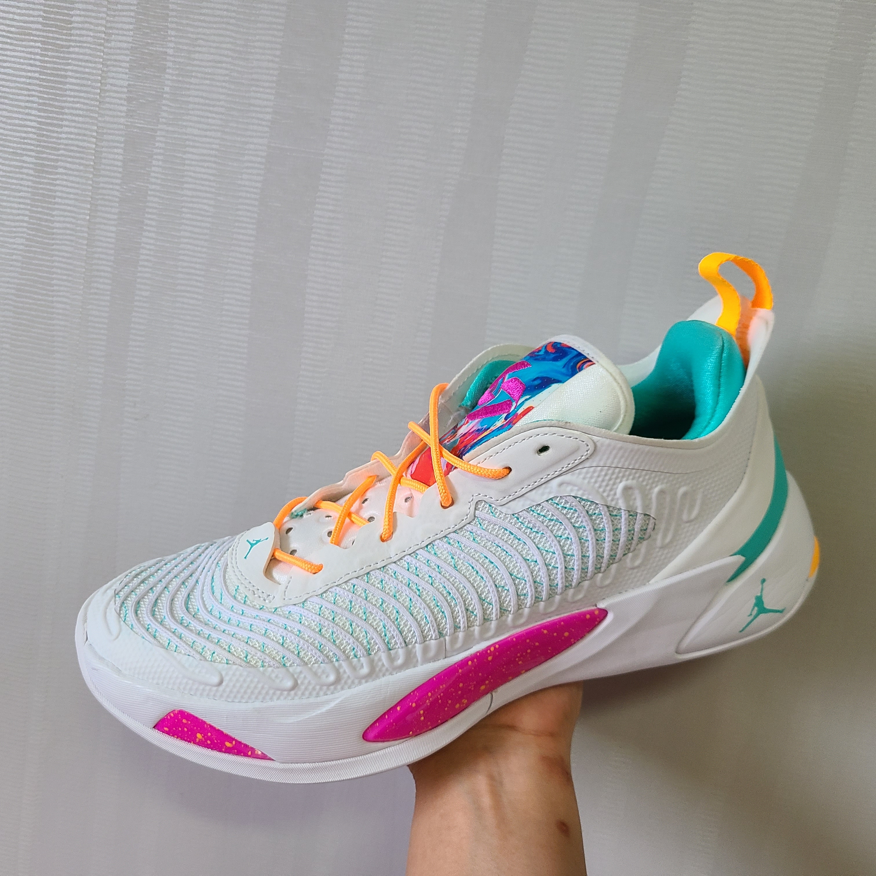 Jordan Luka 1 PF White Dynamic Turquoise 착용 스타일