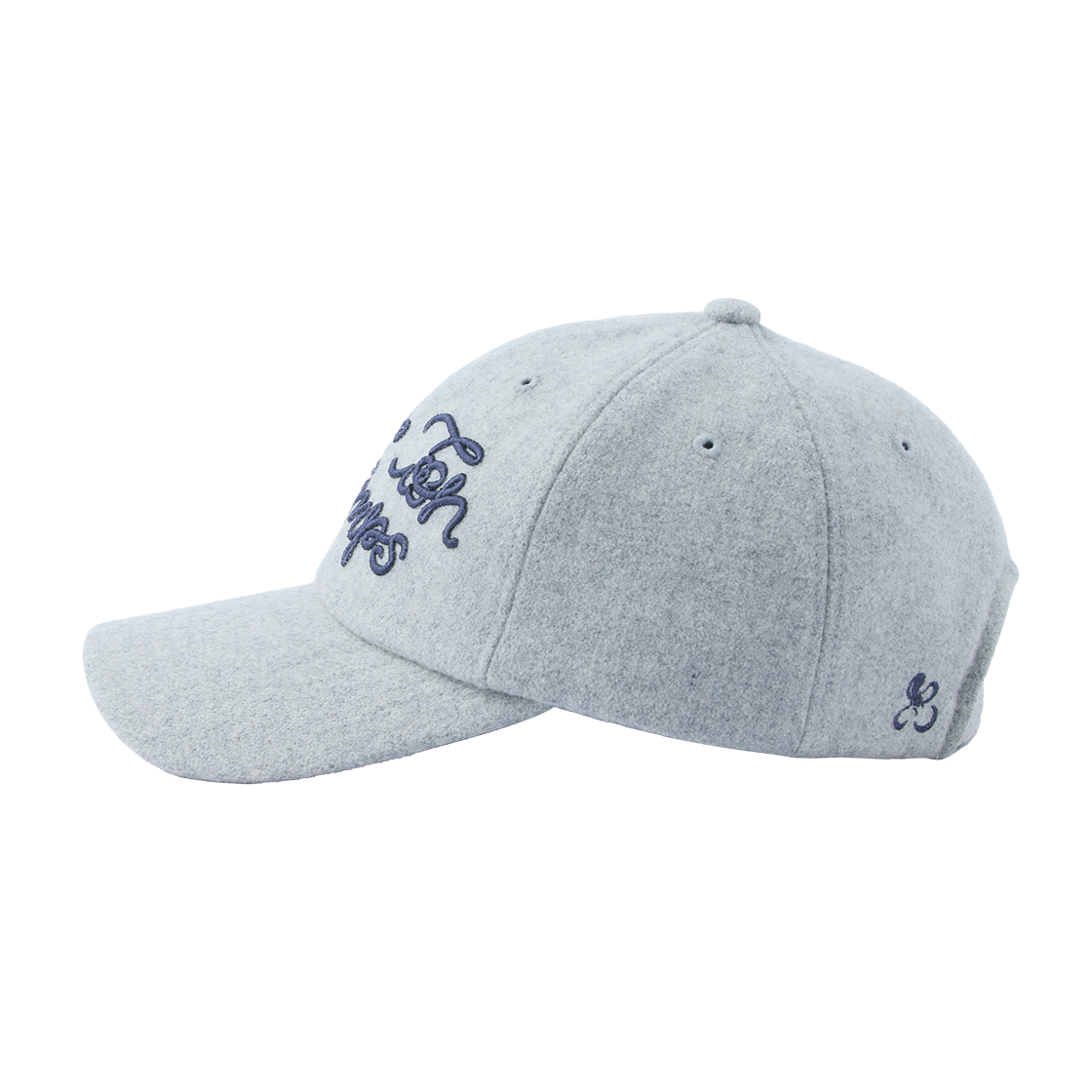 꼬떼 CTT 레터링 멜톤 울 볼캡 멜란지 그레이(COTTE CTT Lettering Melton Wool Ball Cap Melange Gray) - 3